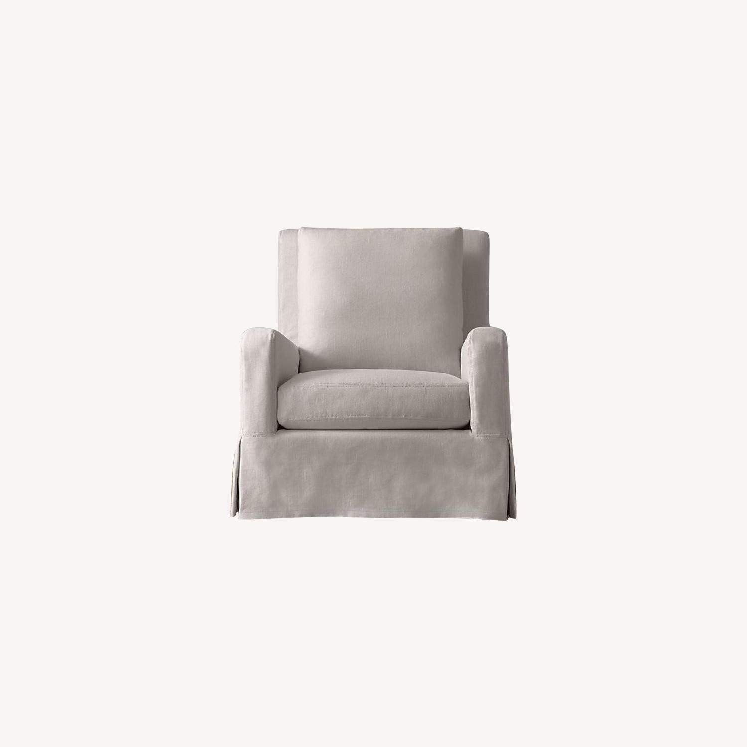 Restoration Hardware Belgian Slope Arm Swivel Glider Chair - image-0