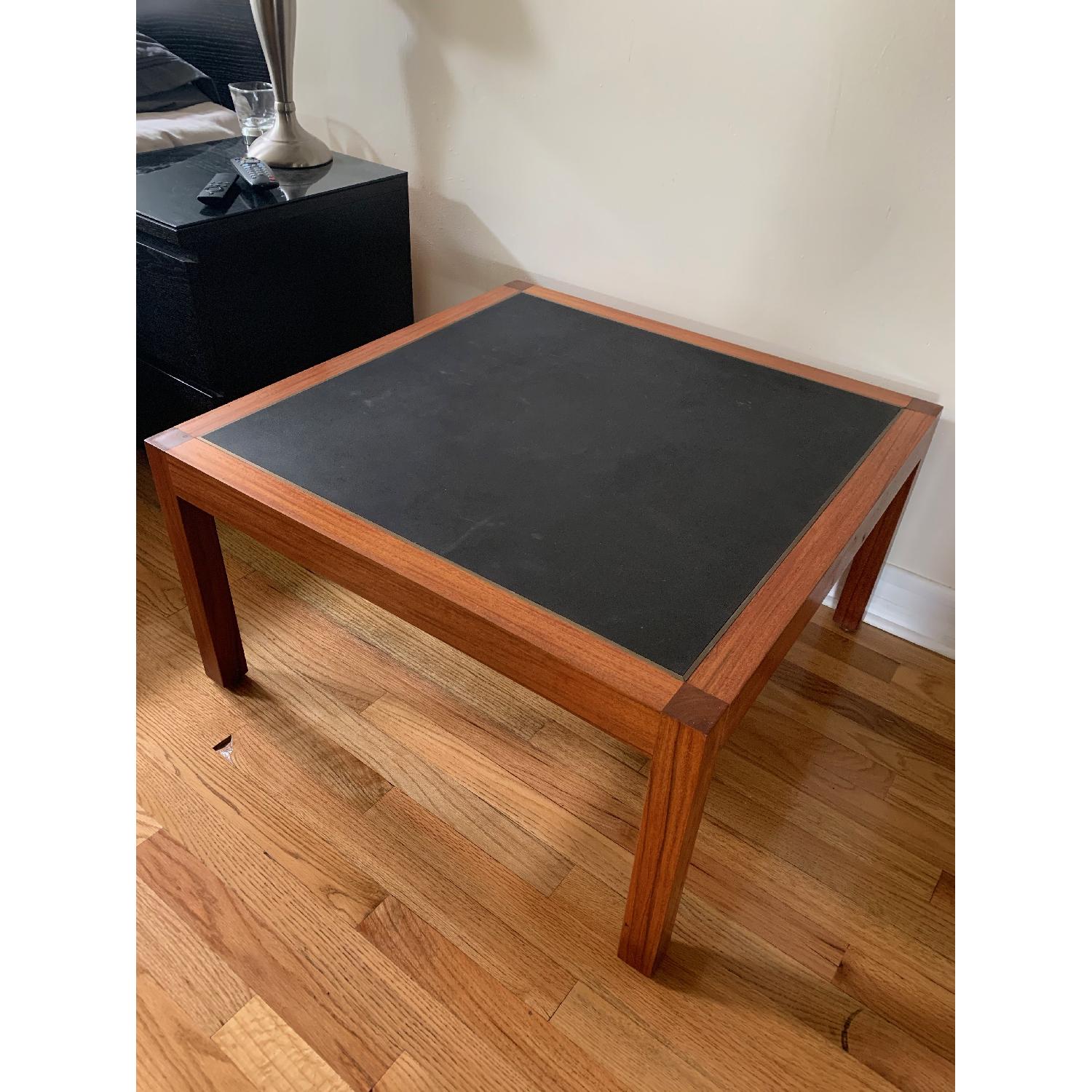 Square Coffee Table w/ Removable Glass top AptDeco
