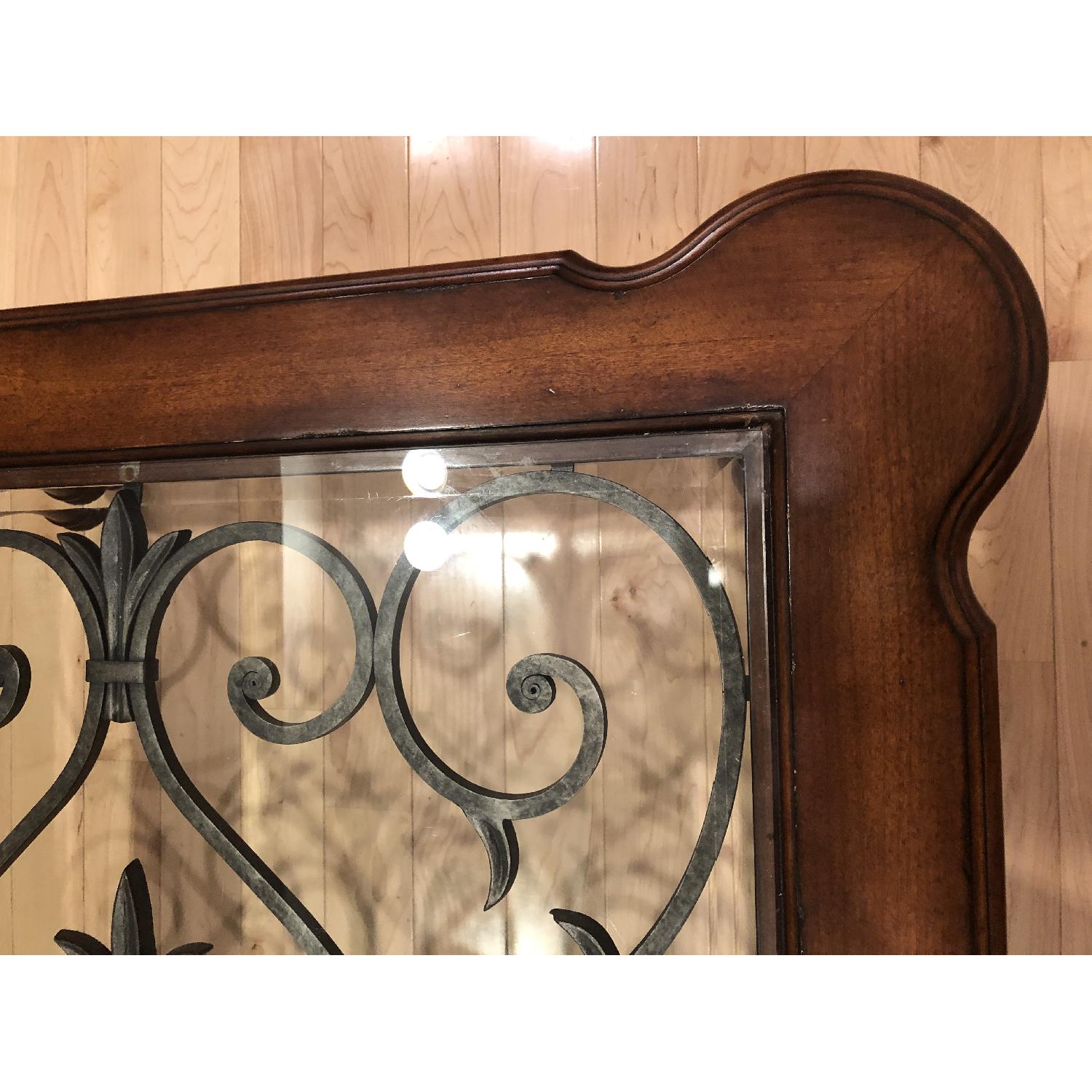 Ethan Allen Dark Wood & Glass Coffee Table - image-4