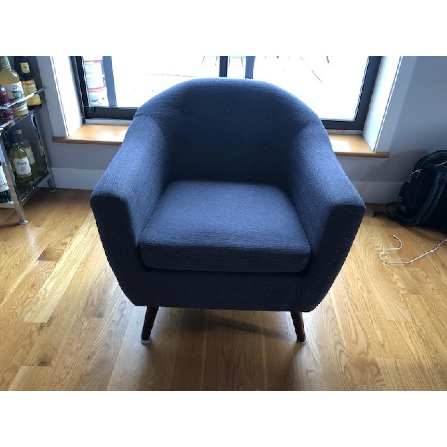 Rockwell Chair with wood legs - image-1