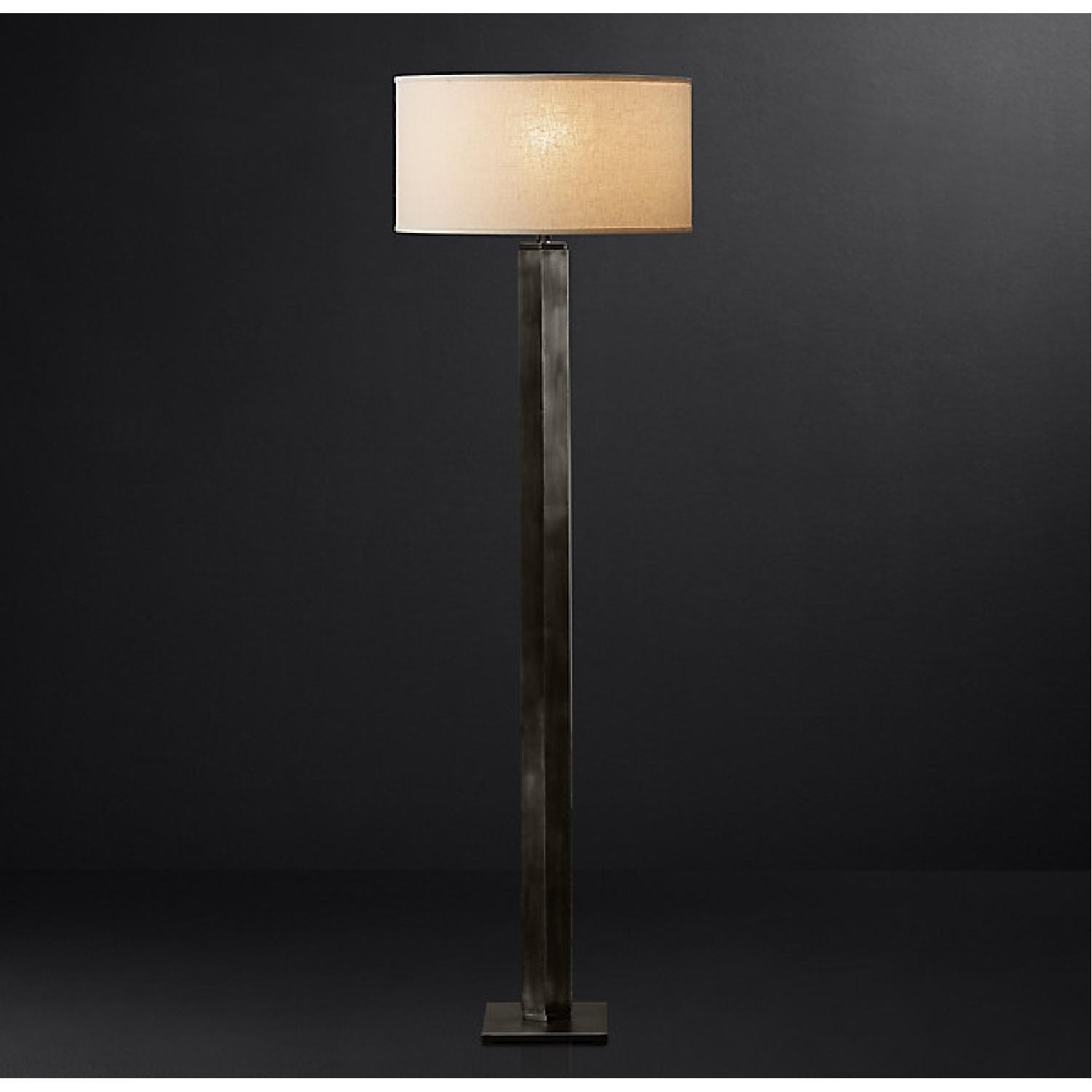 Restoration Hardware Bronze Hexagonal Floor Lamp AptDeco