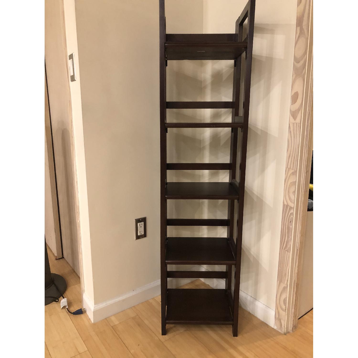 Cherry Wood Slim Bookshelf - image-3