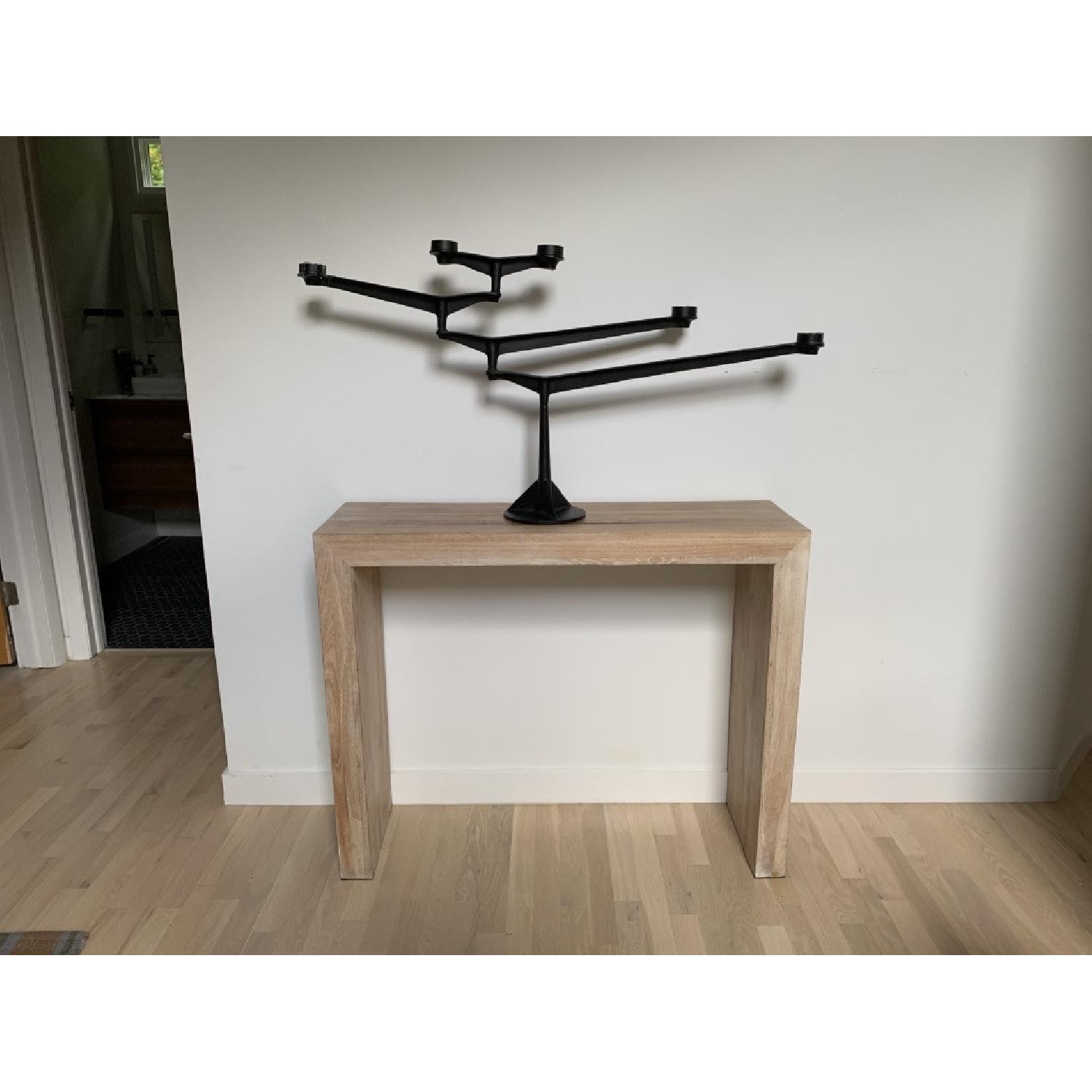 Tall Light Wood Side Table - image-3