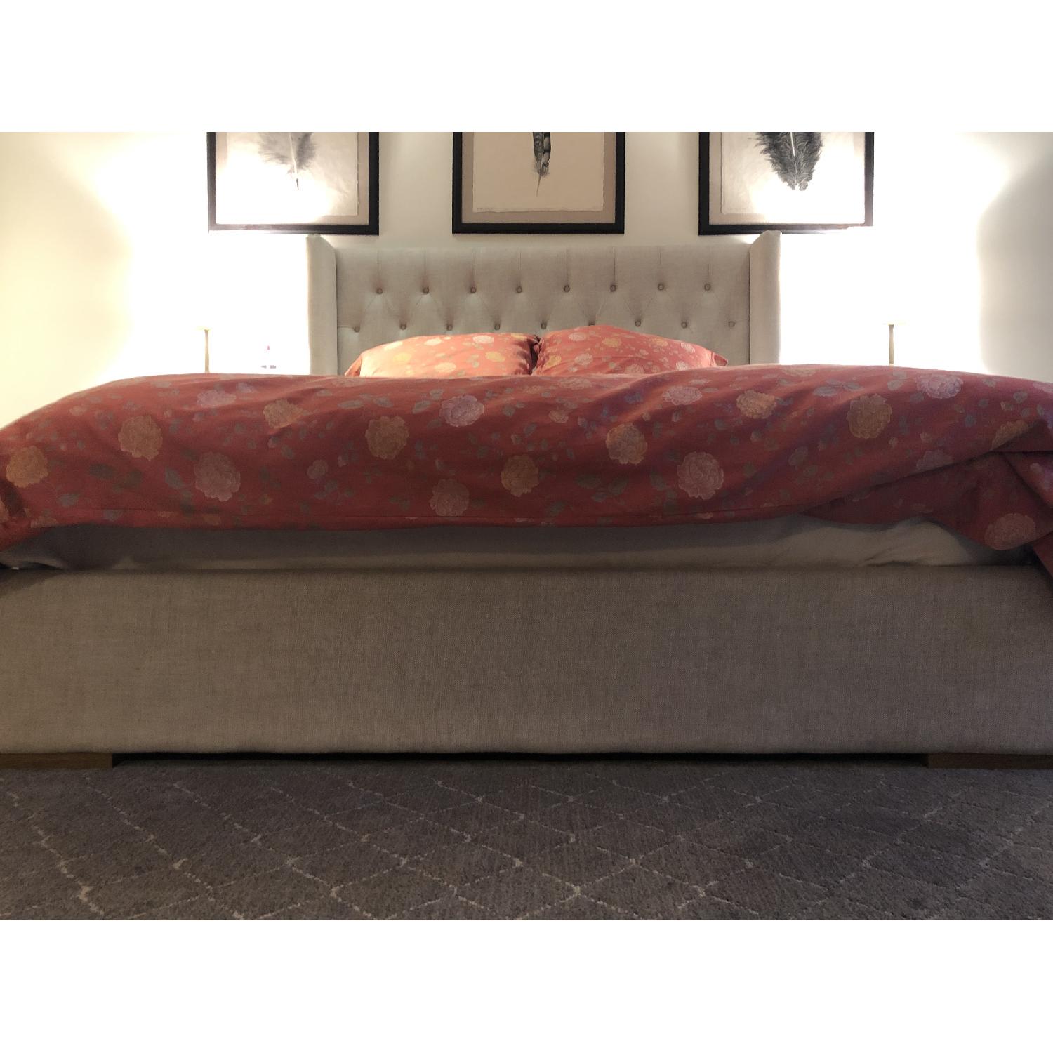 Restoration Hardware Queen Tufted Bed AptDeco