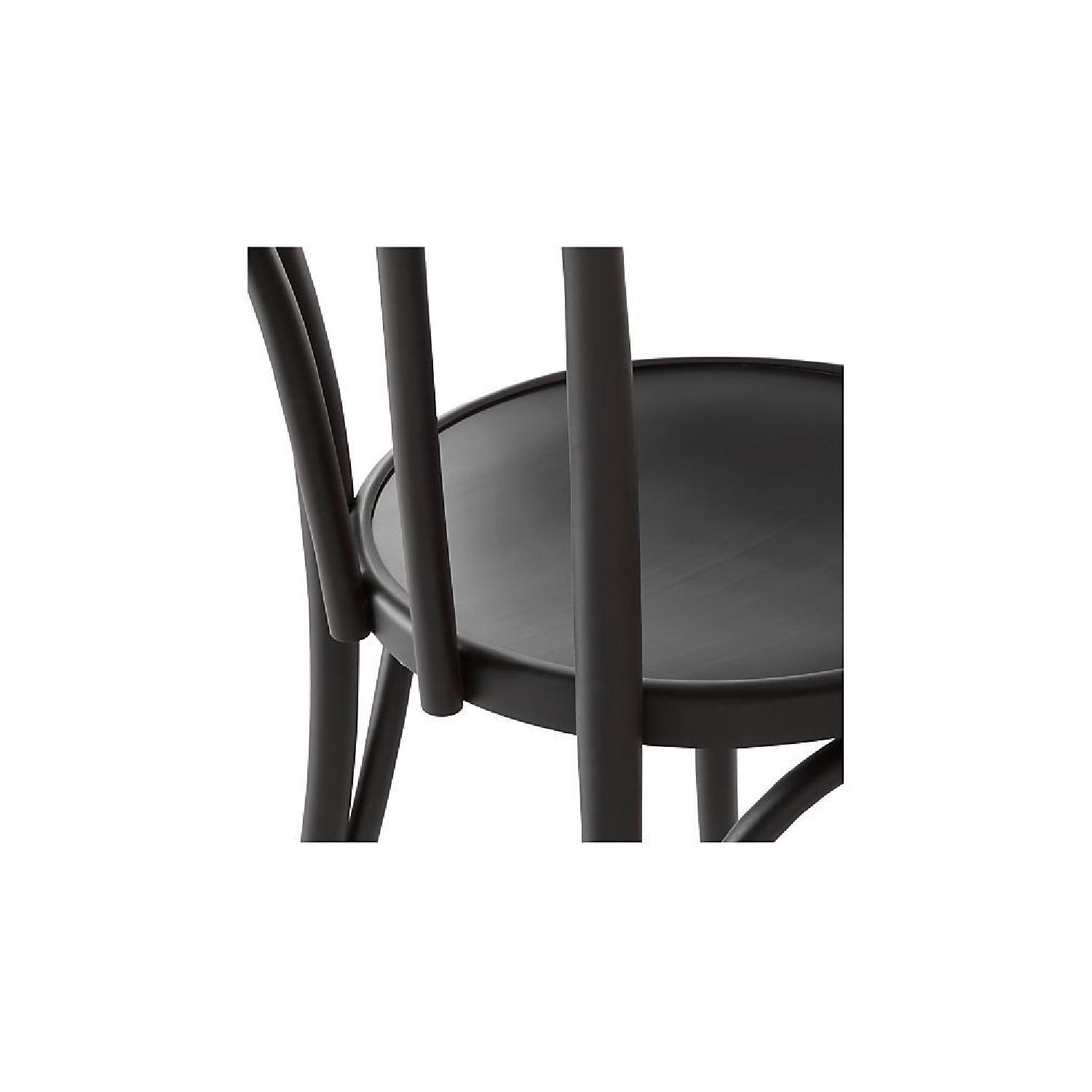 Crate & Barrel Vienna Matte Black Dining Chairs - image-3