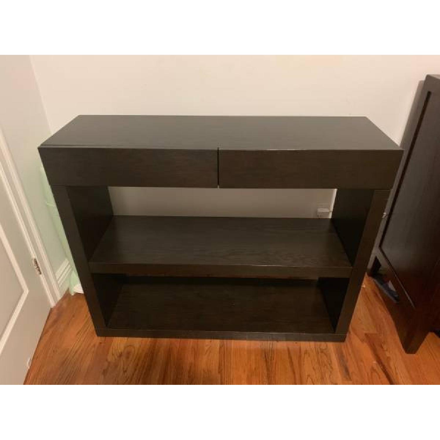 Wood Bookcase/Media Console - image-1