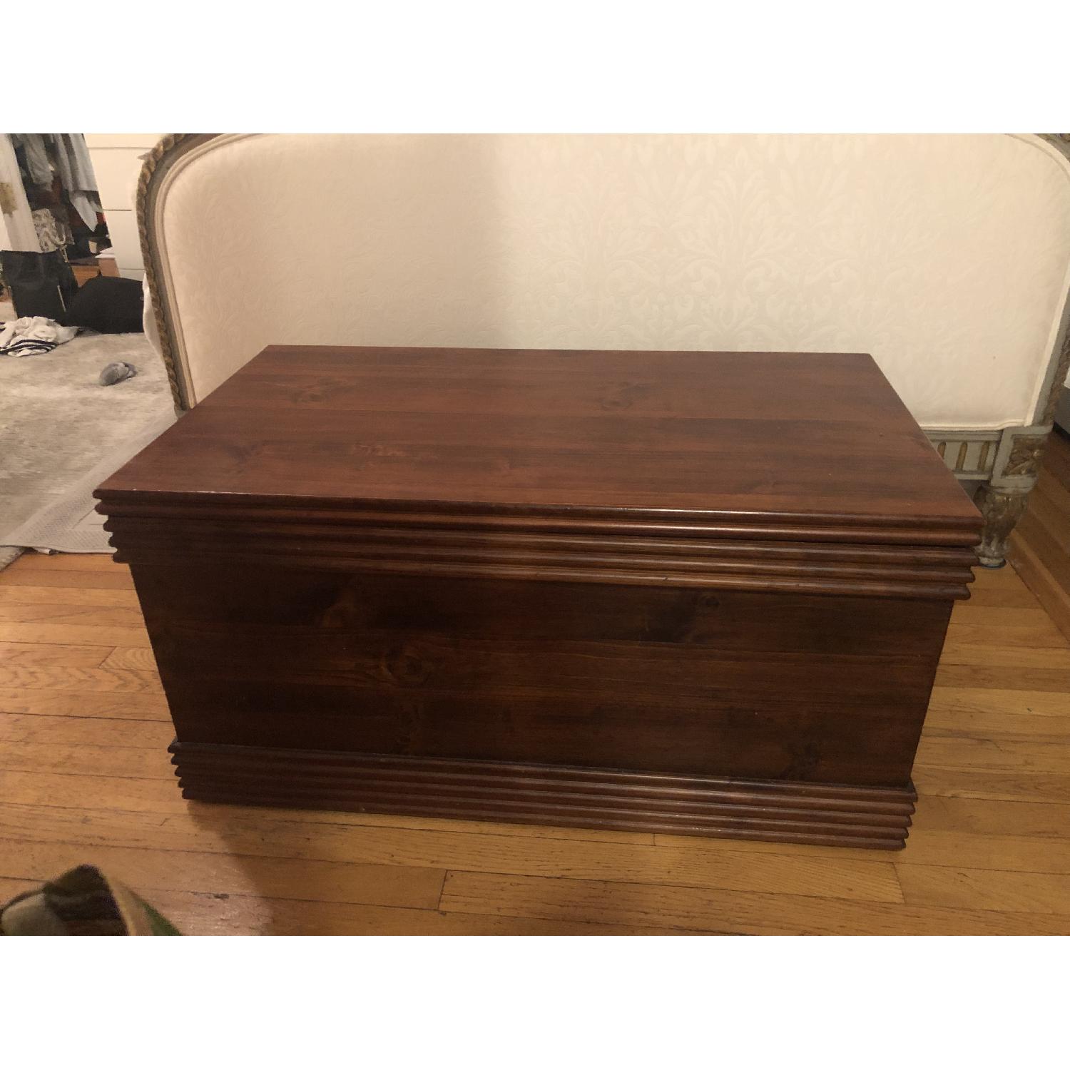 Pier 1 Solid Wood Storage Trunk - image-1