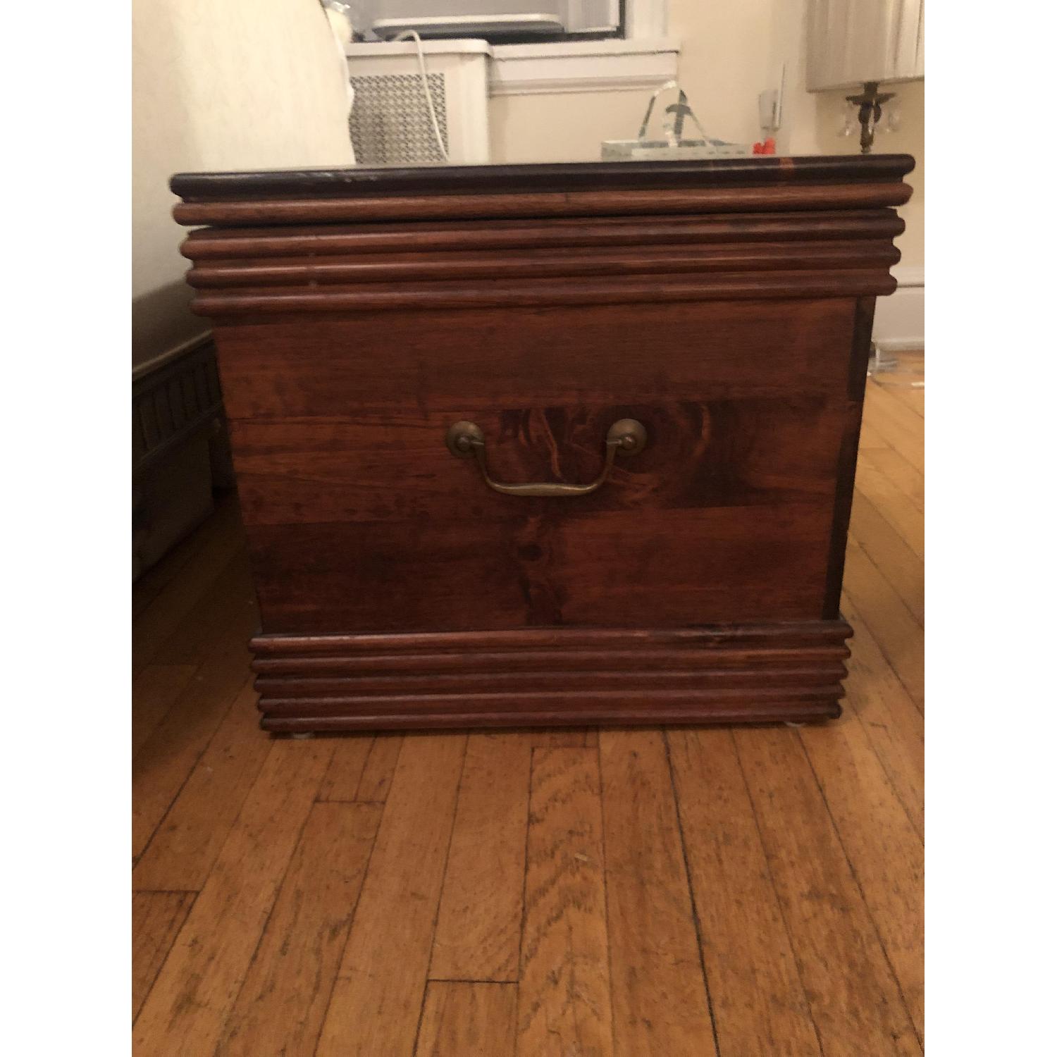 Pier 1 Solid Wood Storage Trunk - image-3