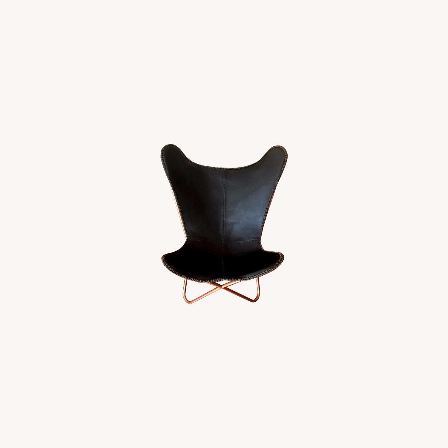 Modern Leather Lounge Chair - image-1