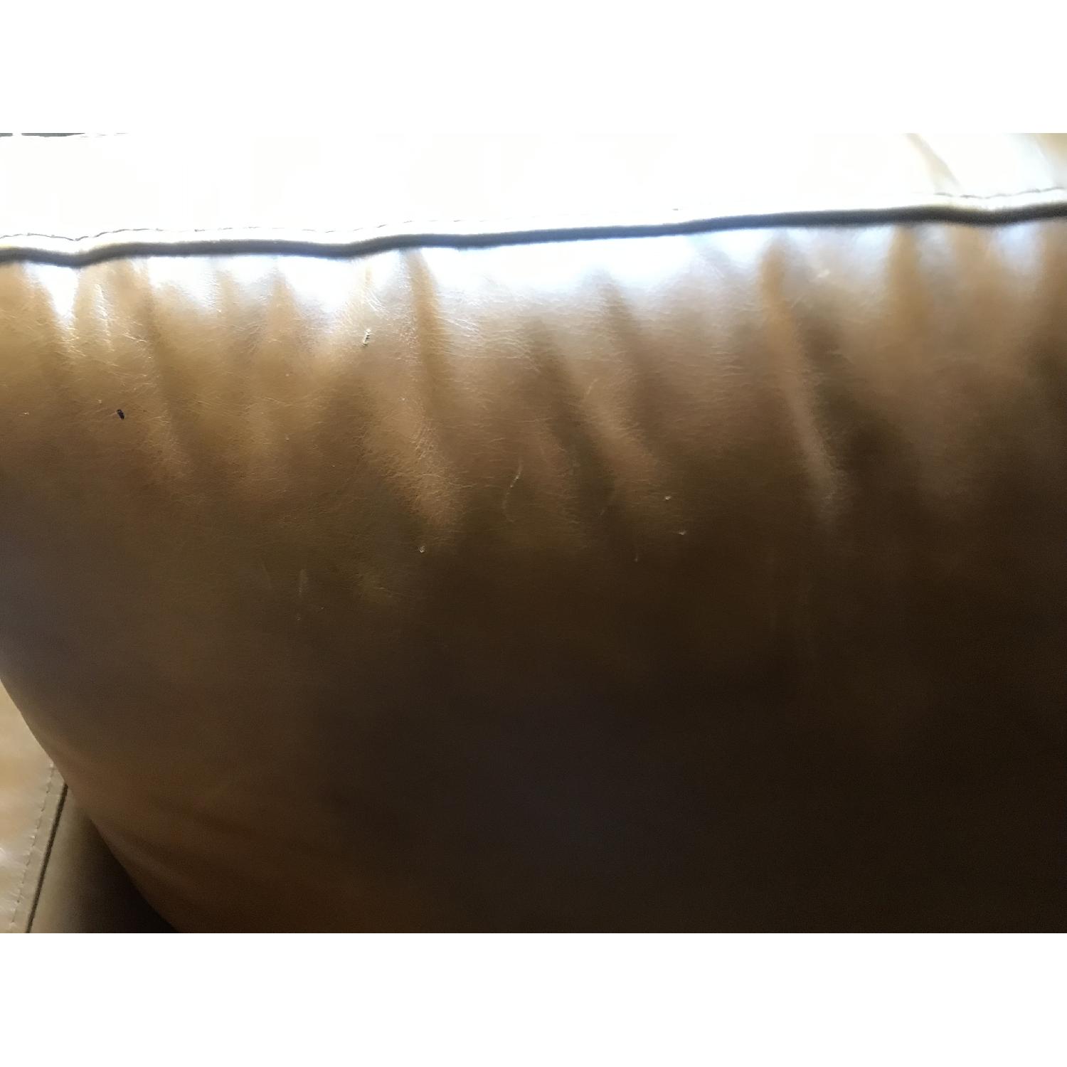 Macy's Marsilla Cognac Leather Sofa AptDeco