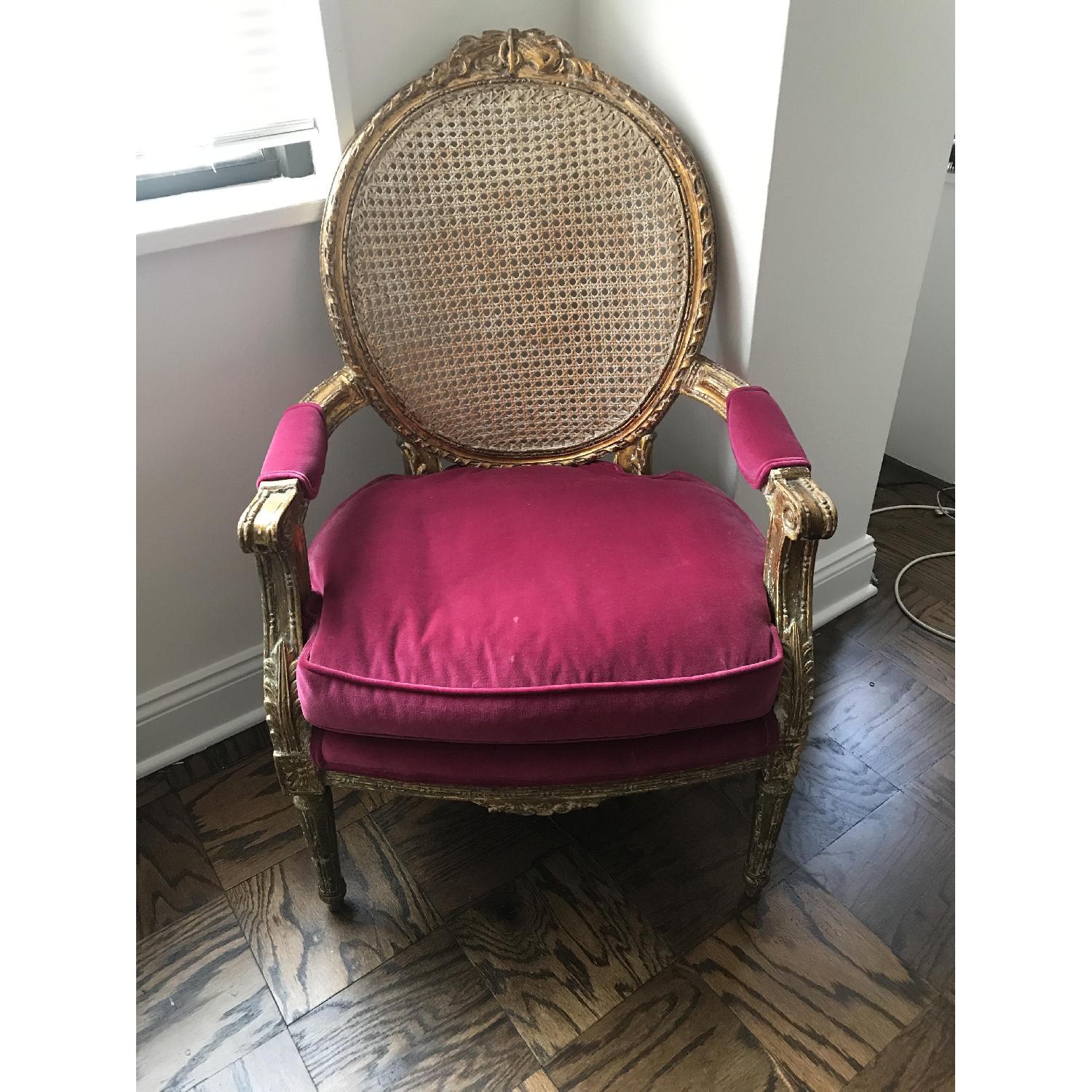 Rachel Ashwell Shabby Chic Velvet Louie Chair - image-1