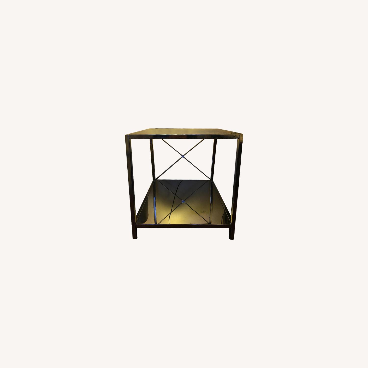 CB2 Mirrored Side Table AptDeco