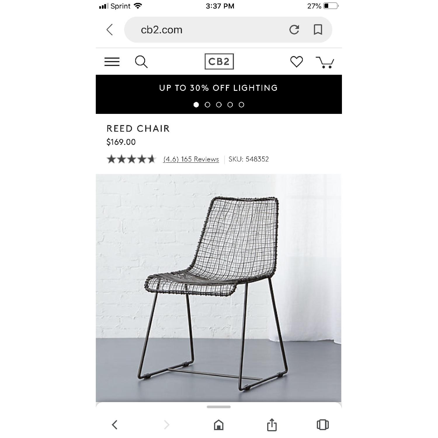 CB2 Reed Dining Chairs - image-1