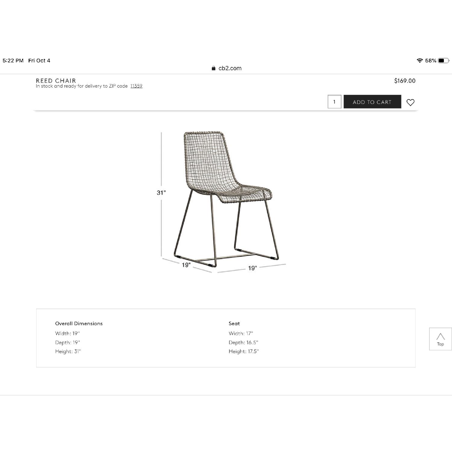 CB2 Reed Dining Chairs - image-2