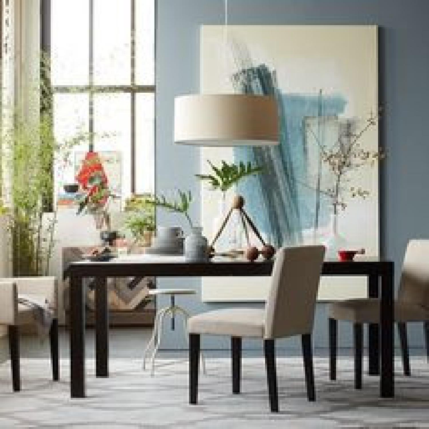 West Elm Parsons Dining Table w/ 6 Fabric Chairs - image-1