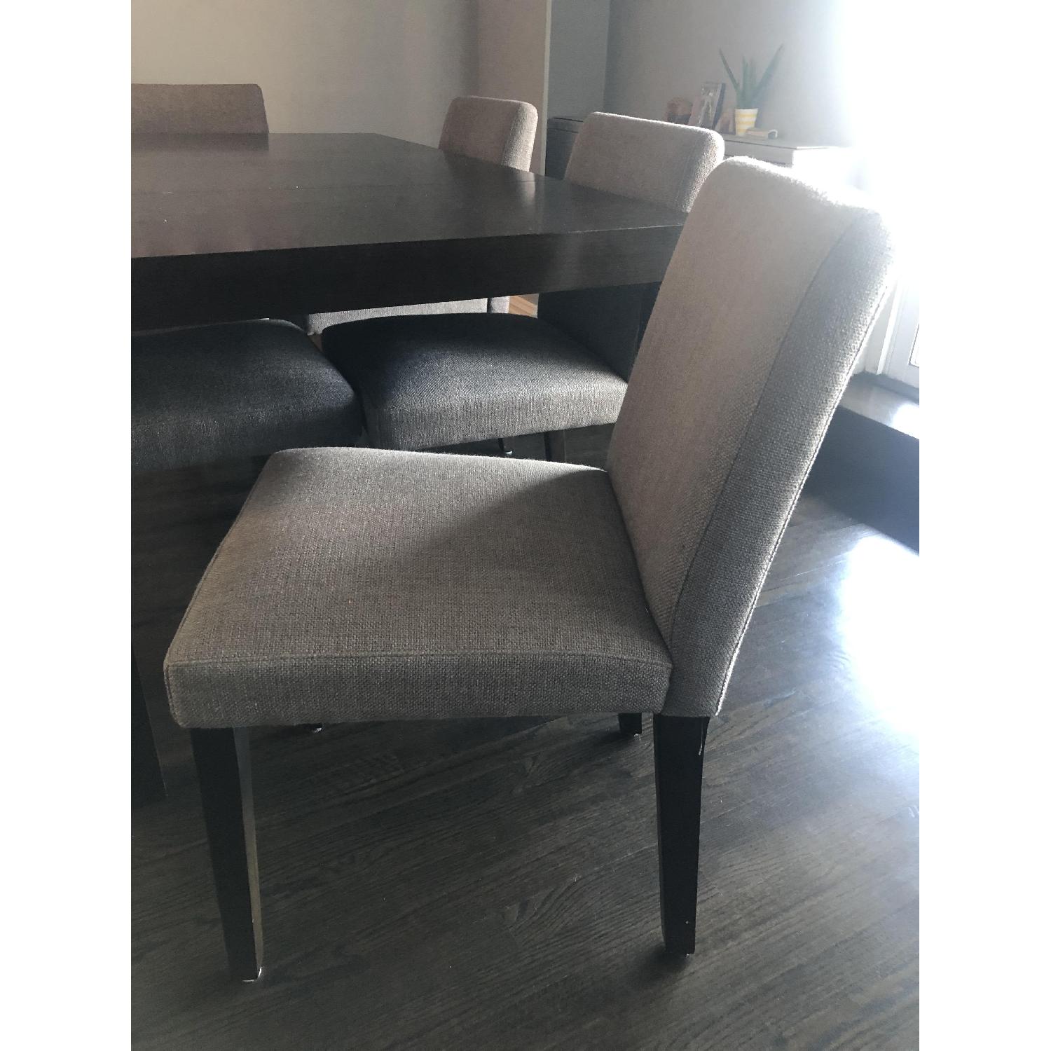 West Elm Parsons Dining Table w/ 6 Fabric Chairs - image-6