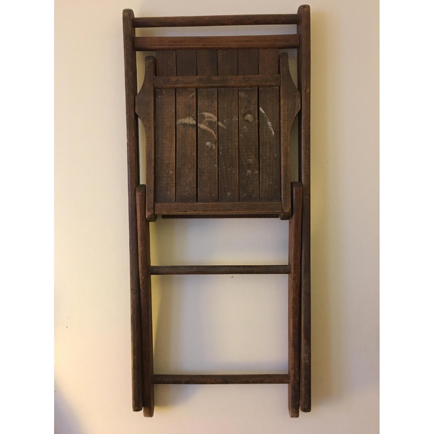Vintage 1940's Wood Folding Chair - image-2