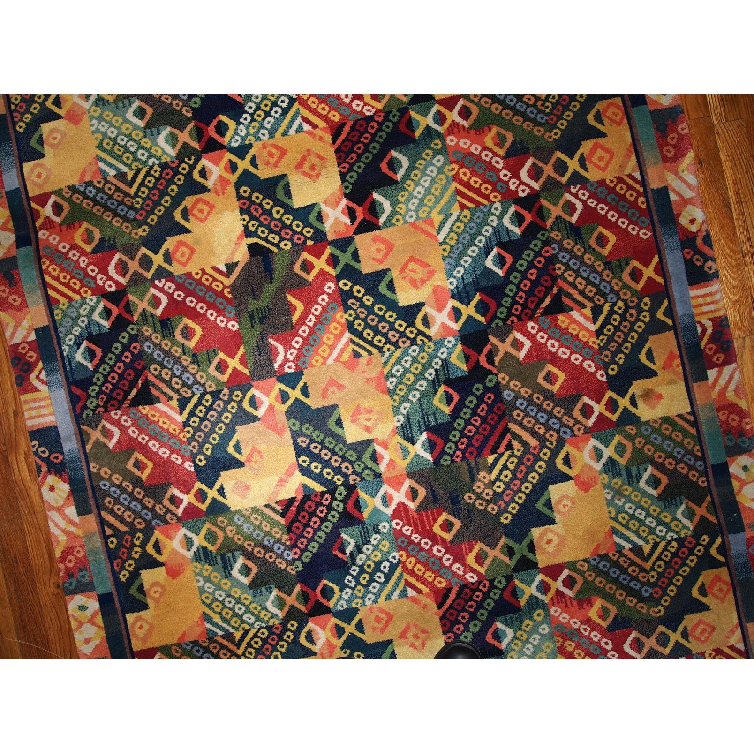 Handmade Vintage Art Deco Chinese Rug - image-2
