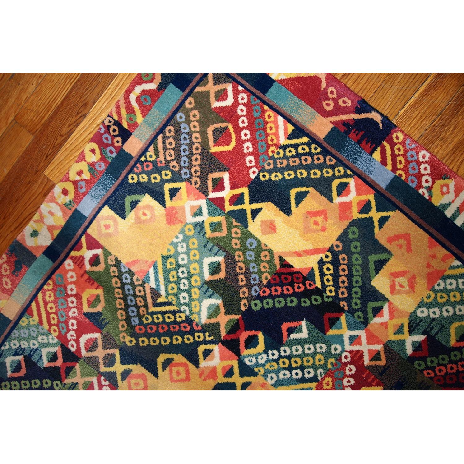 Handmade Vintage Art Deco Chinese Rug - image-3