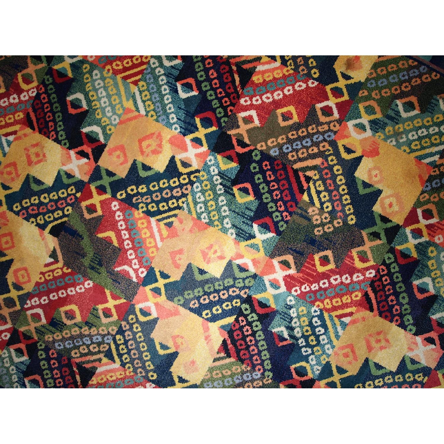 Handmade Vintage Art Deco Chinese Rug - image-4