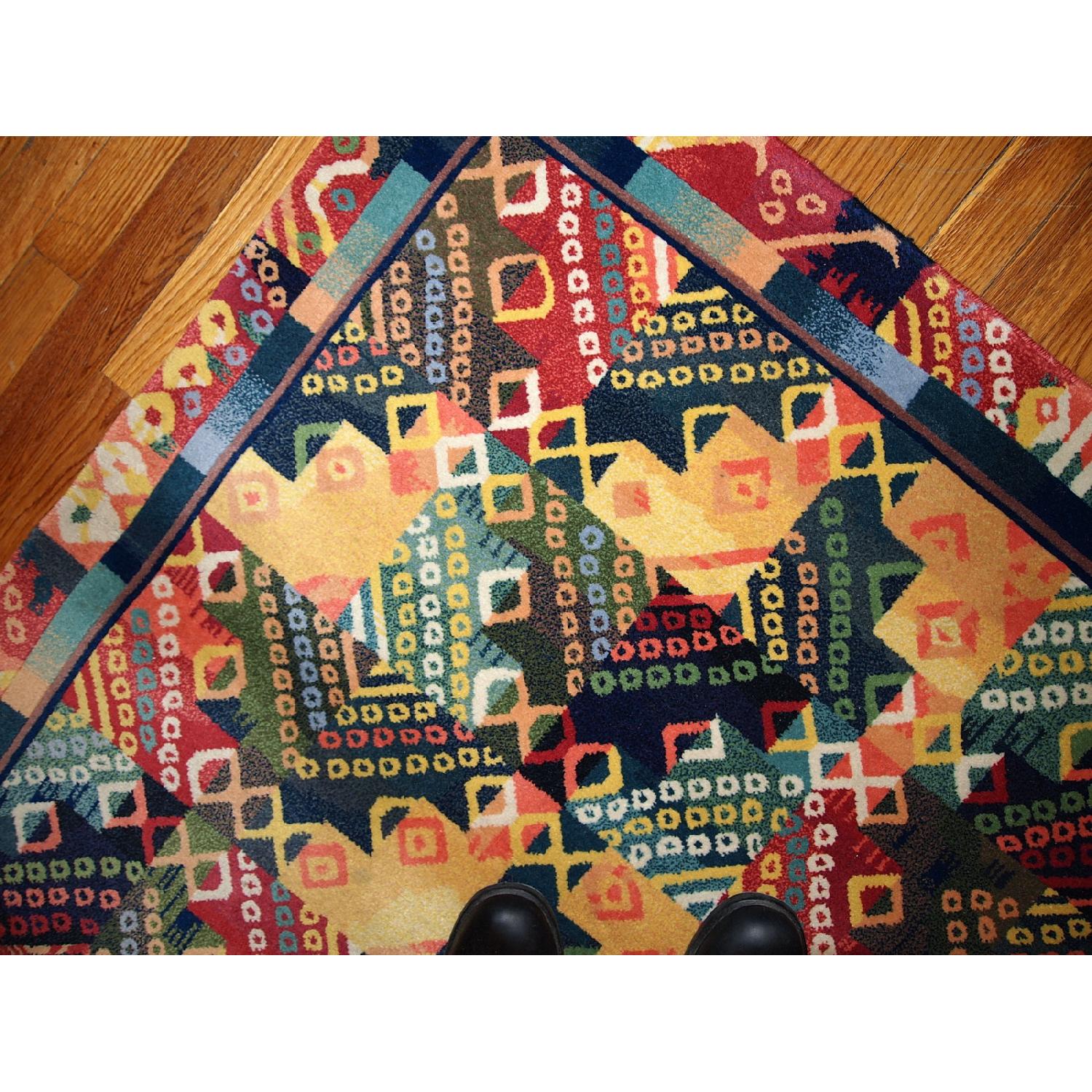 Handmade Vintage Art Deco Chinese Rug - image-6