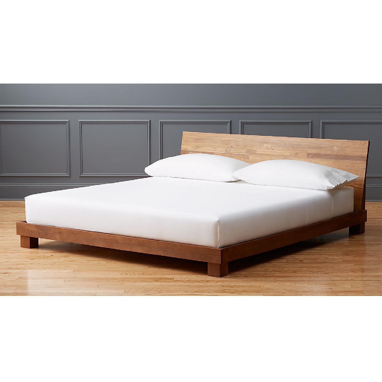 CB2 Teak King Size Bed - image-1