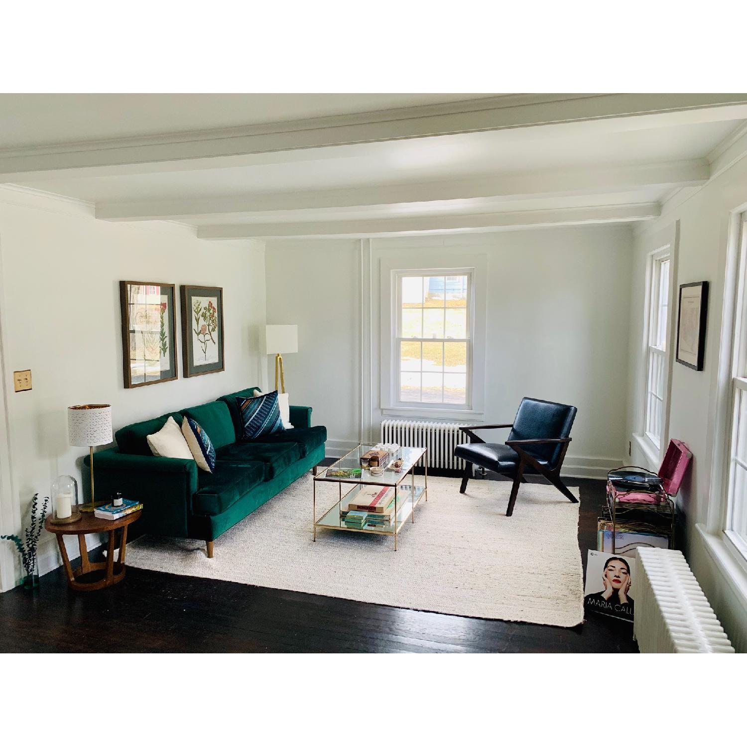 Willa Arlo Interiors Janelle Glass Top/Brass Coffee Table AptDeco