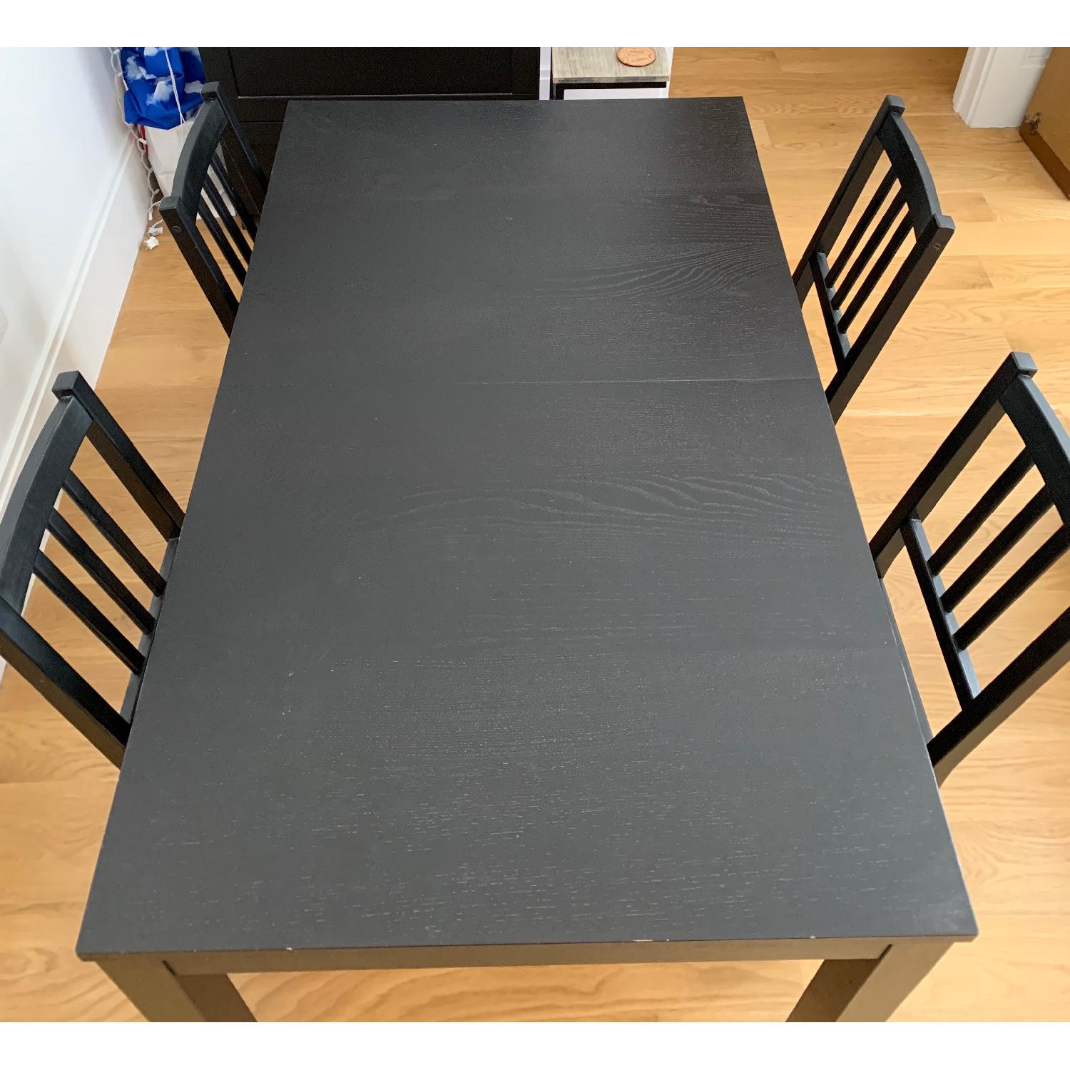 Ikea Extendable Dining Table w/ 4 Stefan Chairs - image-3