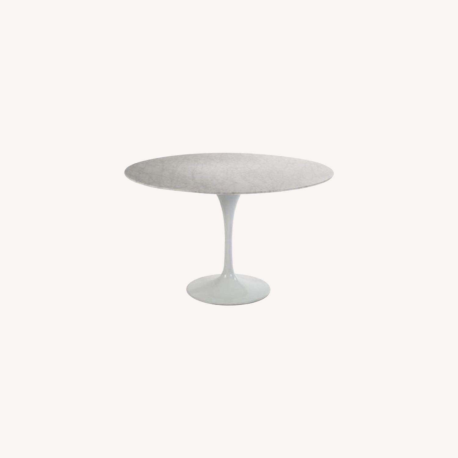 France and Son Marble Top Mid-Century Round Dining Table - image-0