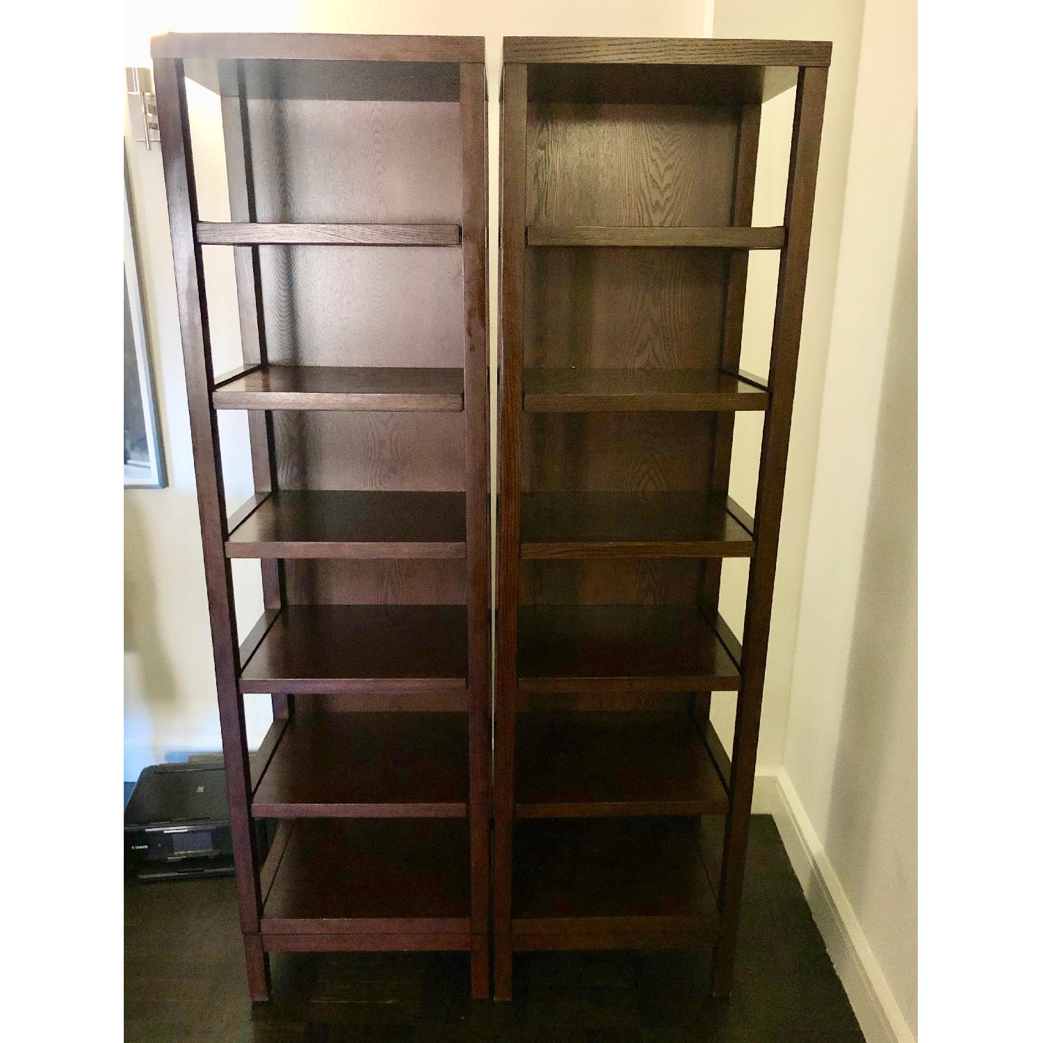 Dark Brown Wood Bookshelves - image-1