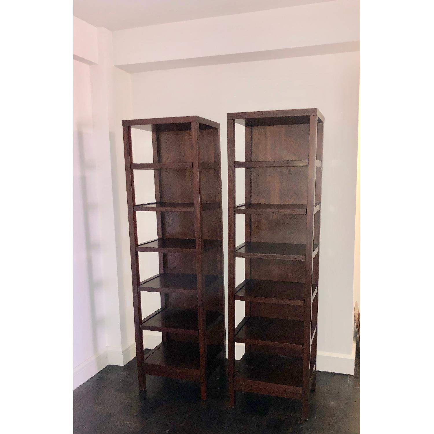 Dark Brown Wood Bookshelves - image-2