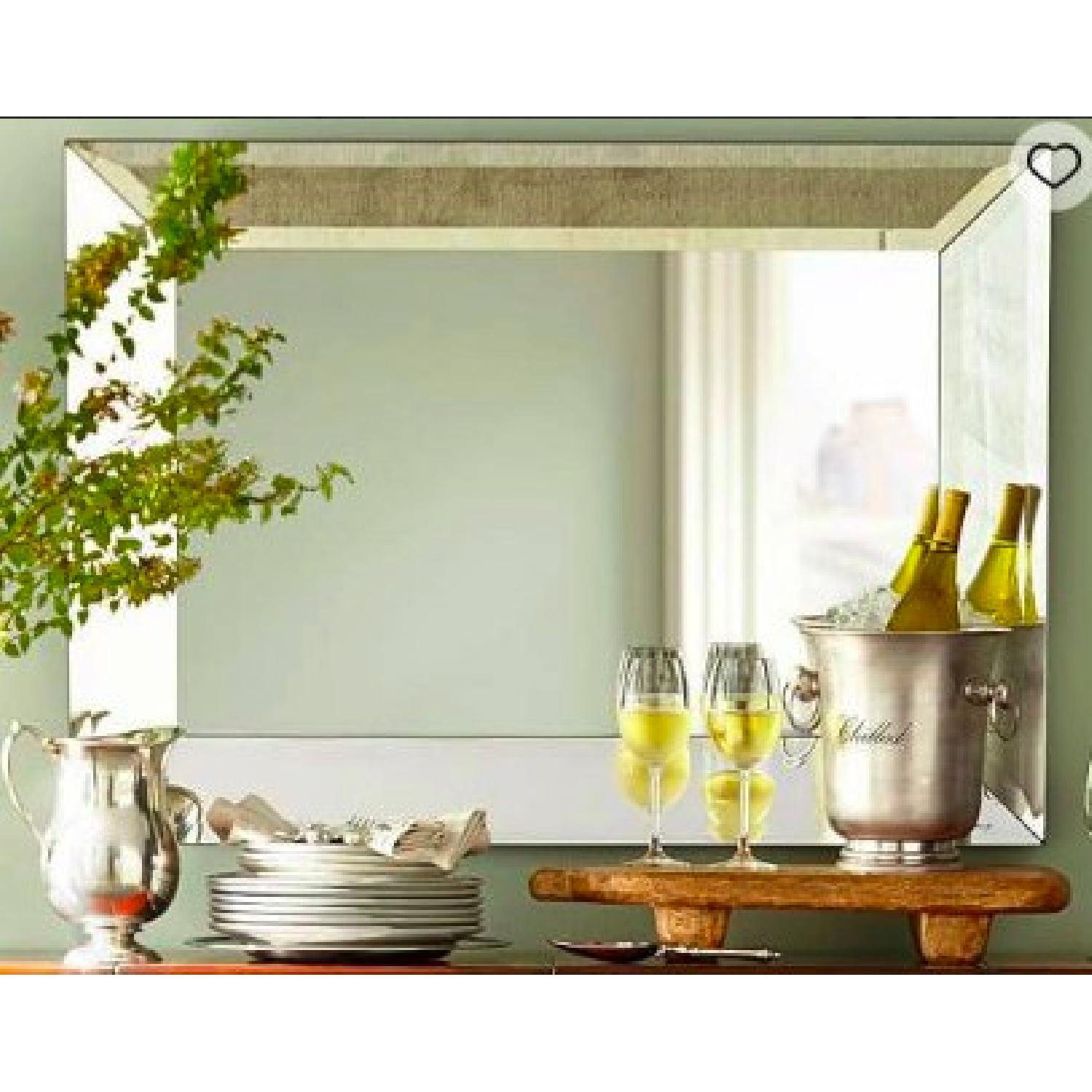 Pottery Barn Large Bevel Rectangular Mirror AptDeco