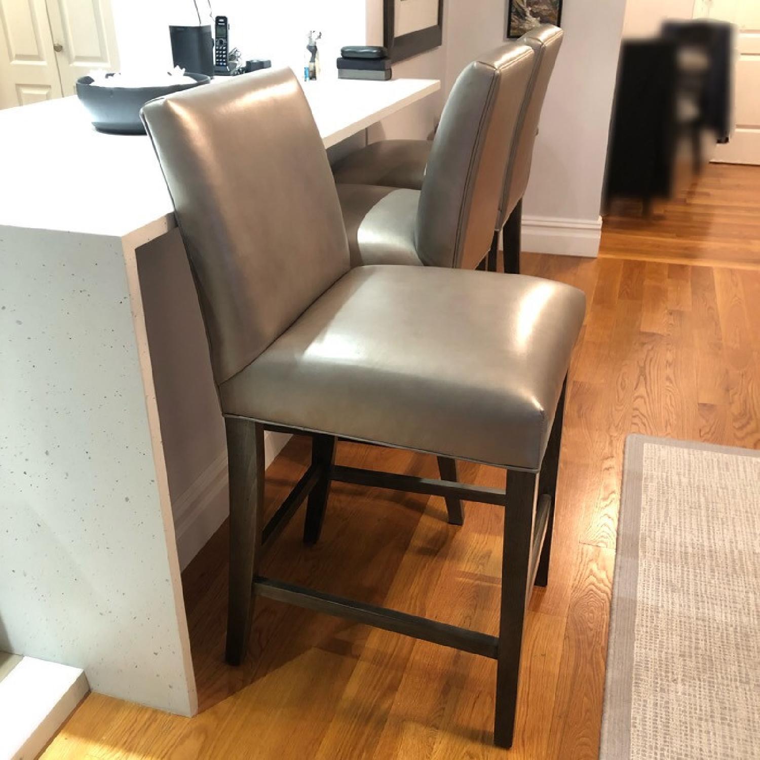 Ethan Allen Leather Counter Stools - image-5