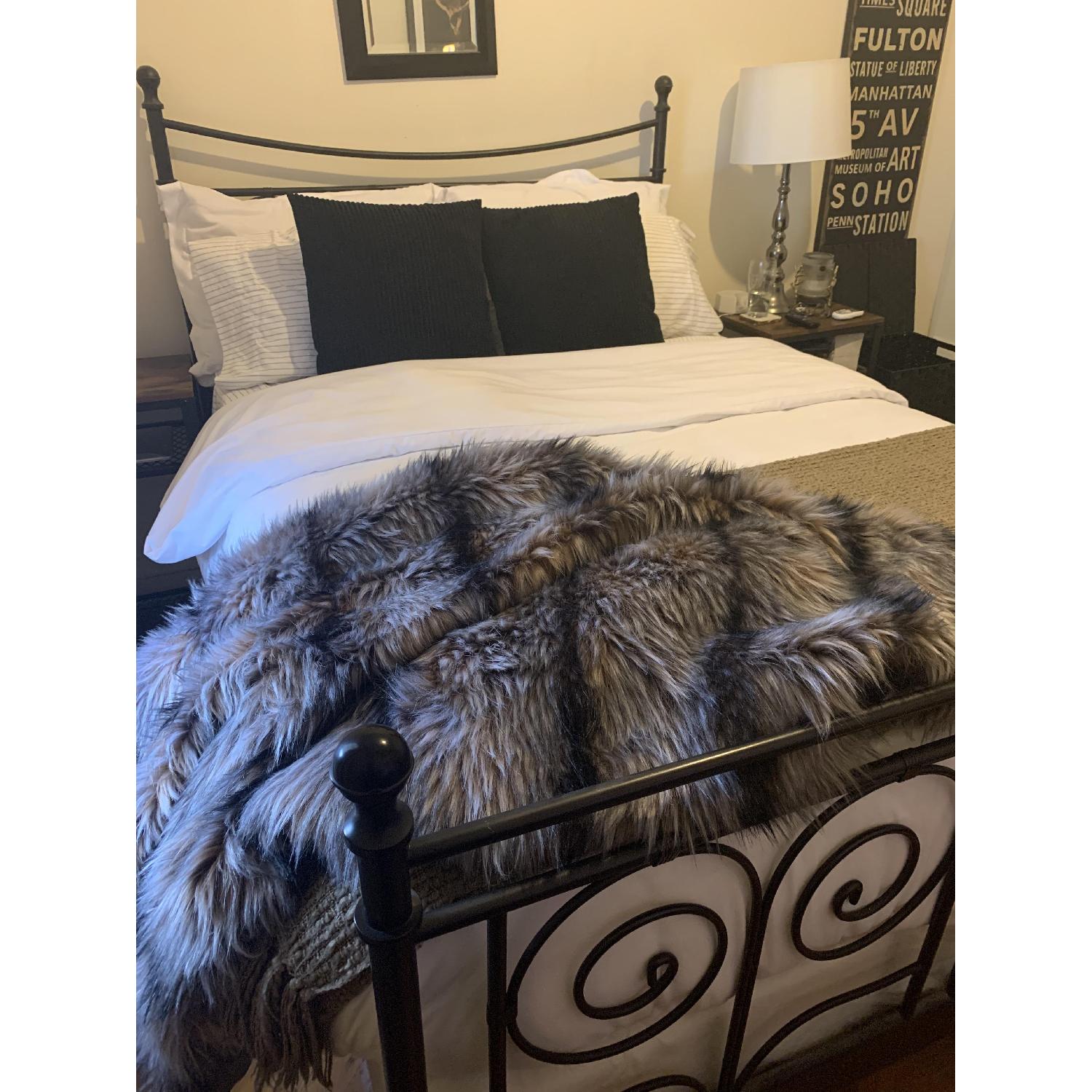 Ikea Noresund Black Metal Full Bed - image-1