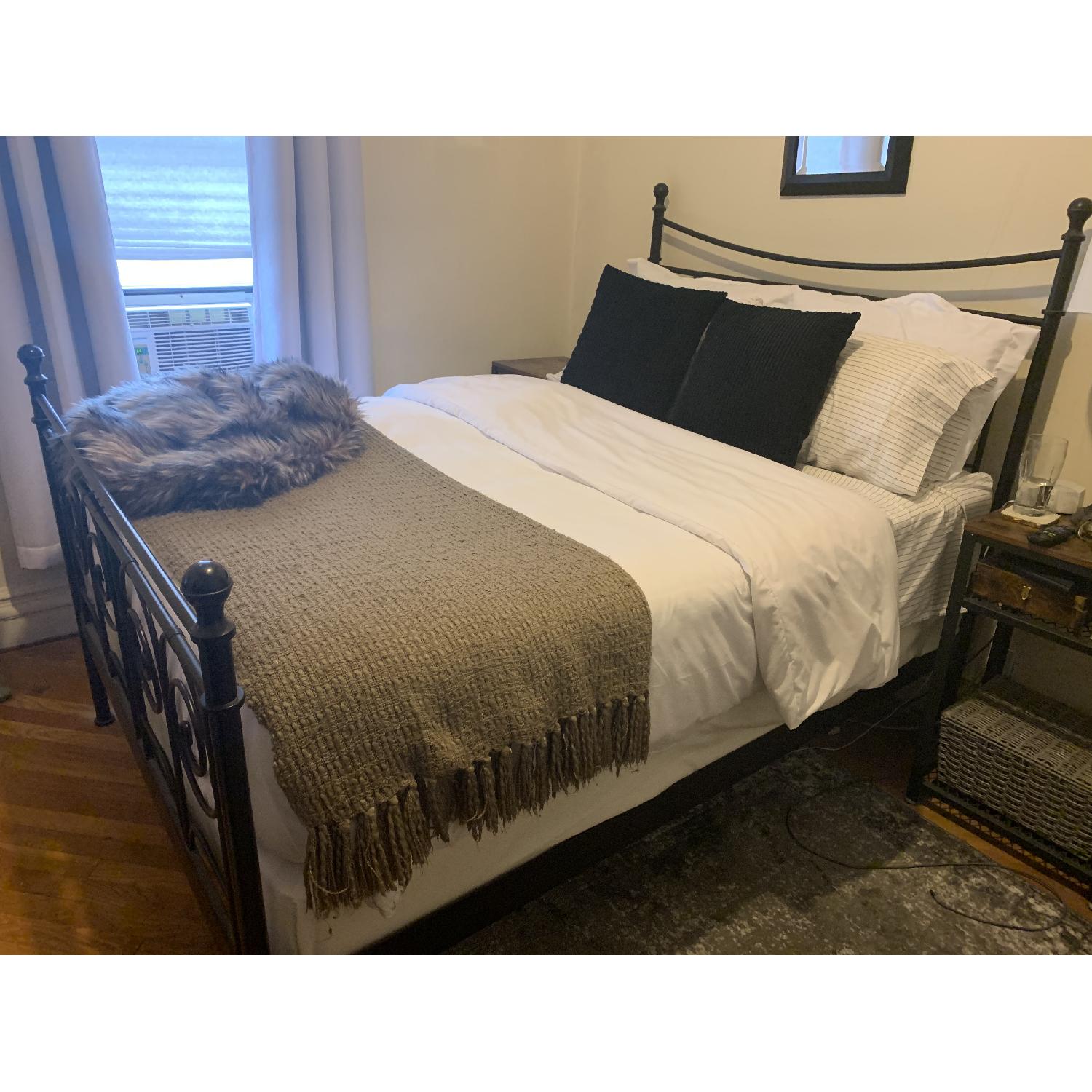 Ikea Noresund Black Metal Full Bed - image-2