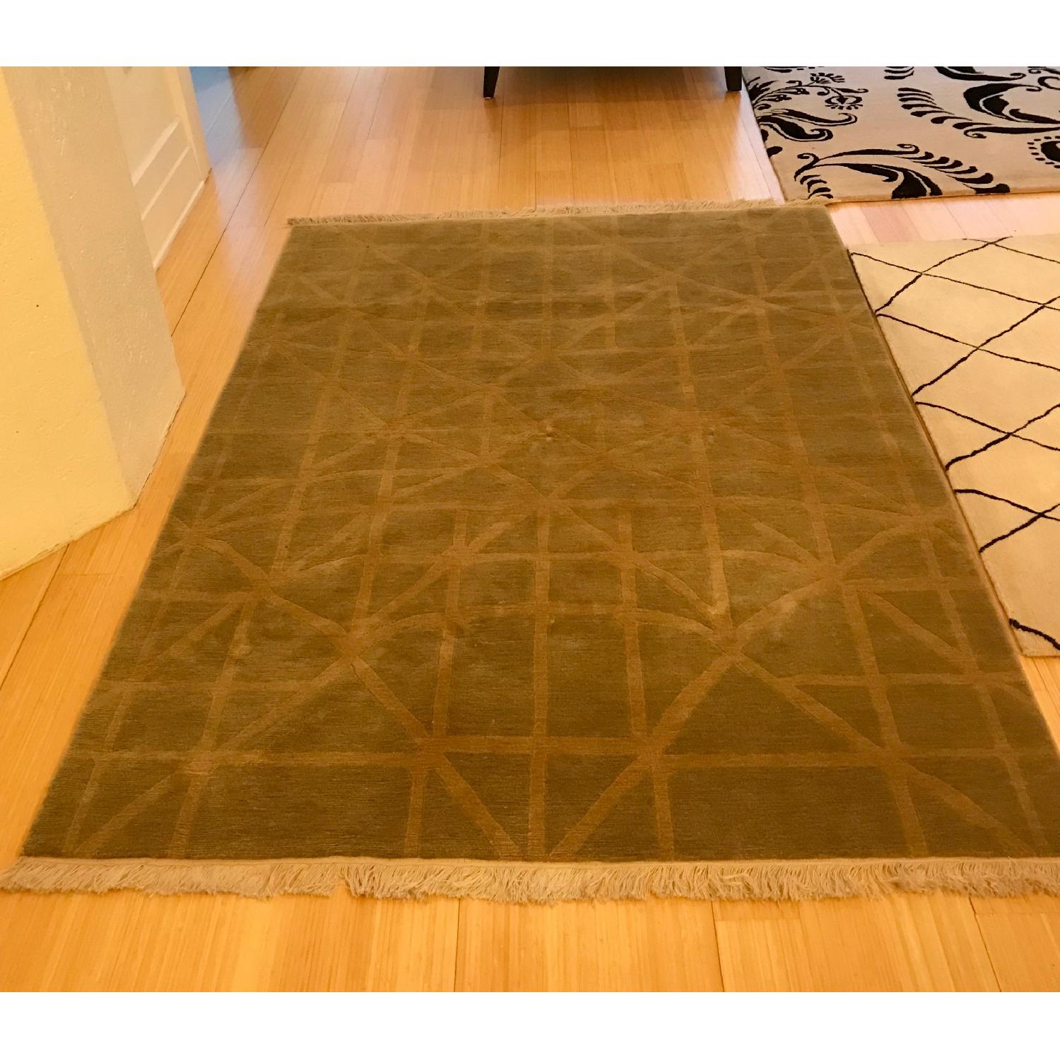 Hand Knotted Tibetan Wool Area Rug - image-2