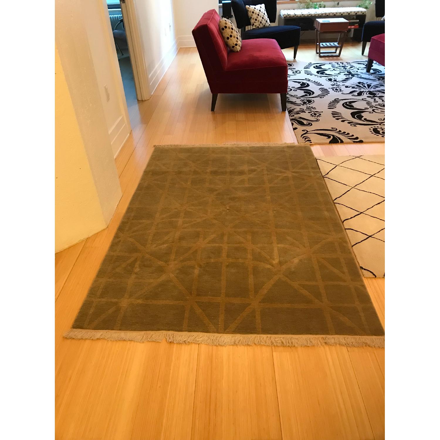 Hand Knotted Tibetan Wool Area Rug - image-3