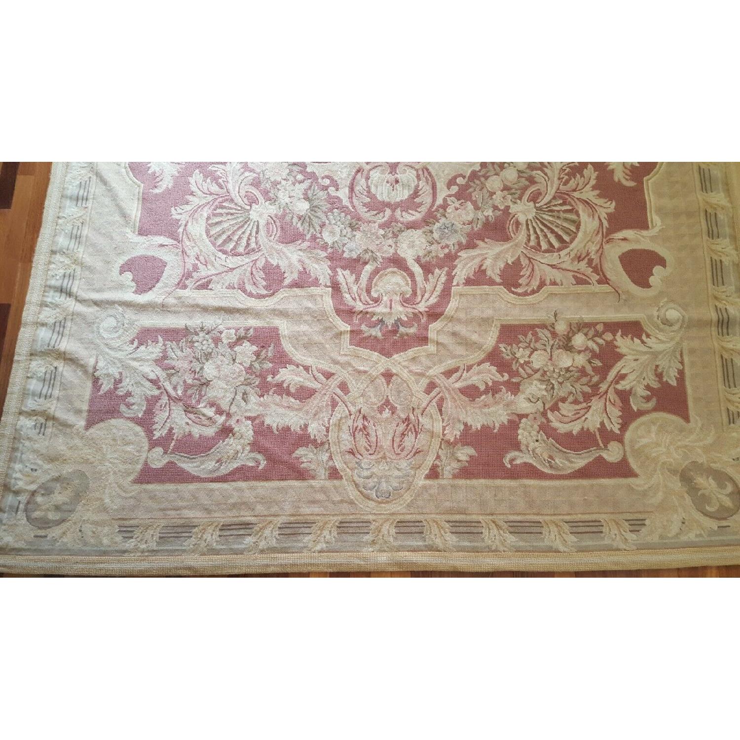 Vintage Needlepoint French Aubusson Rug - image-10