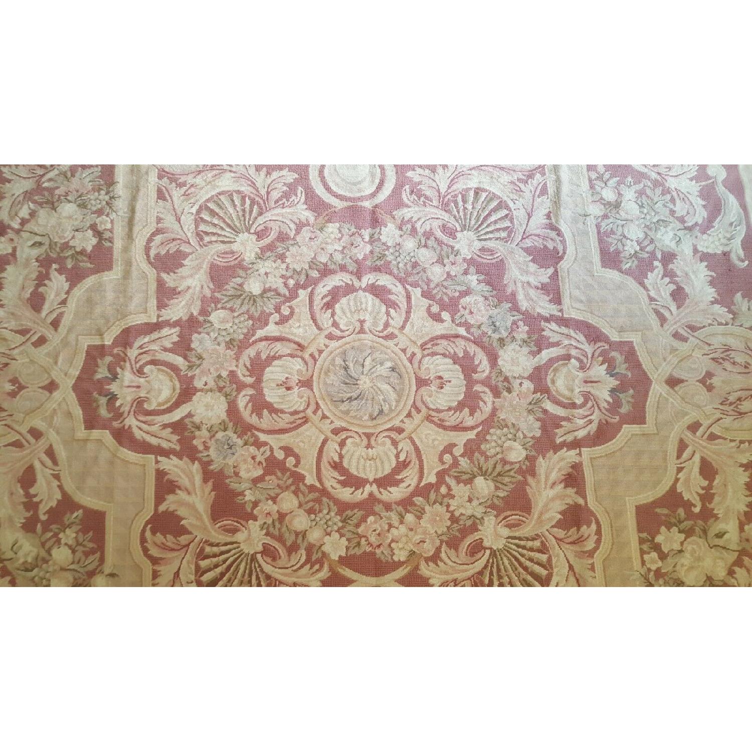 Vintage Needlepoint French Aubusson Rug - image-7