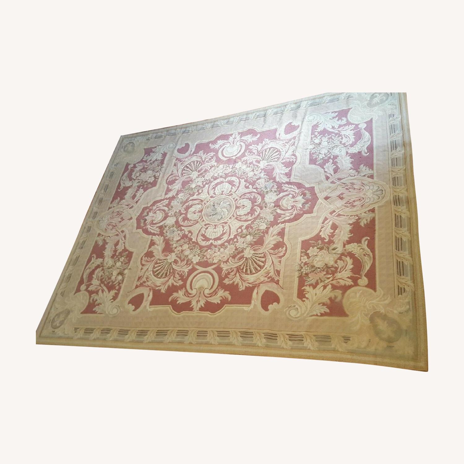 Vintage Needlepoint French Aubusson Rug - image-0