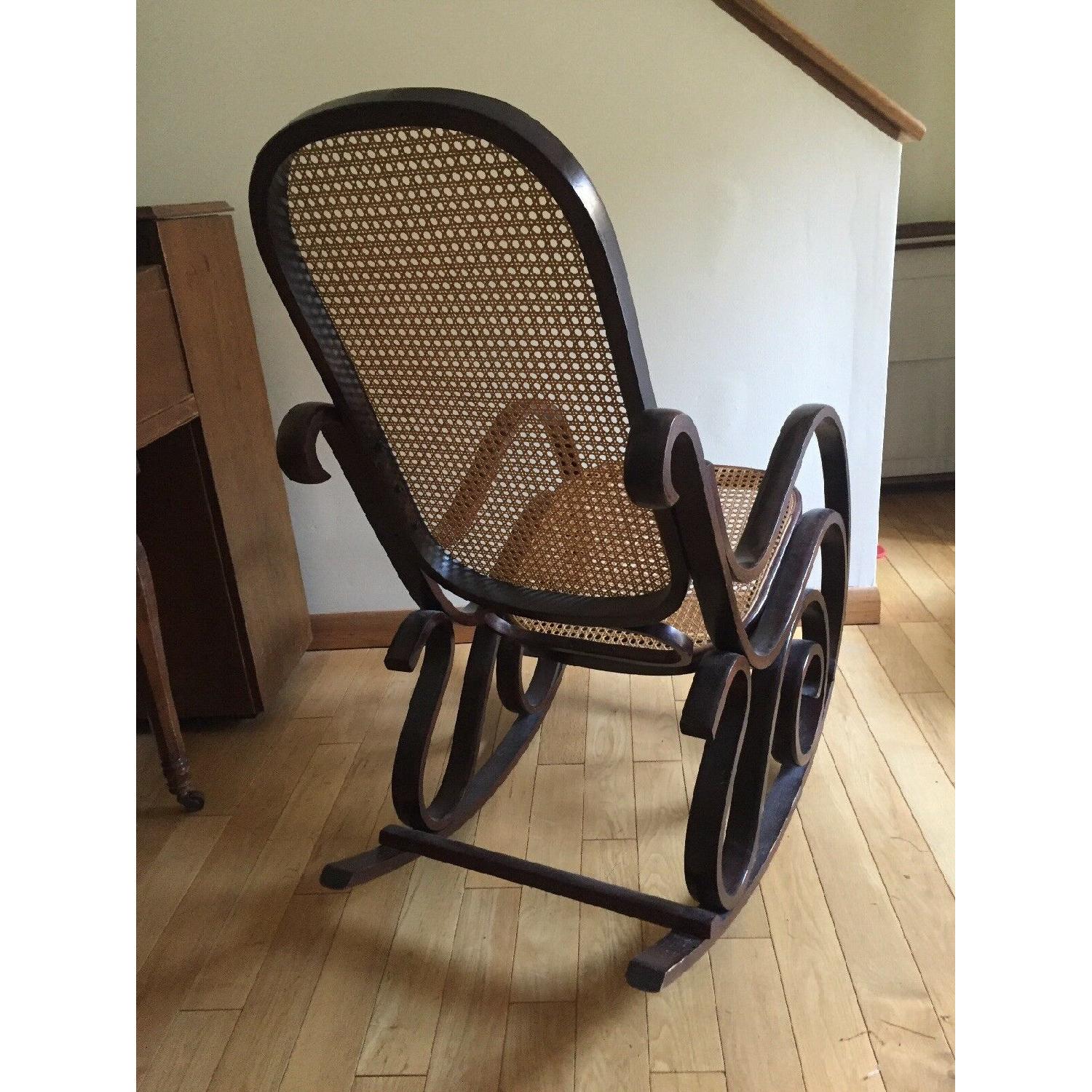 Antique Bentwood Caning Rocking Chair - image-4