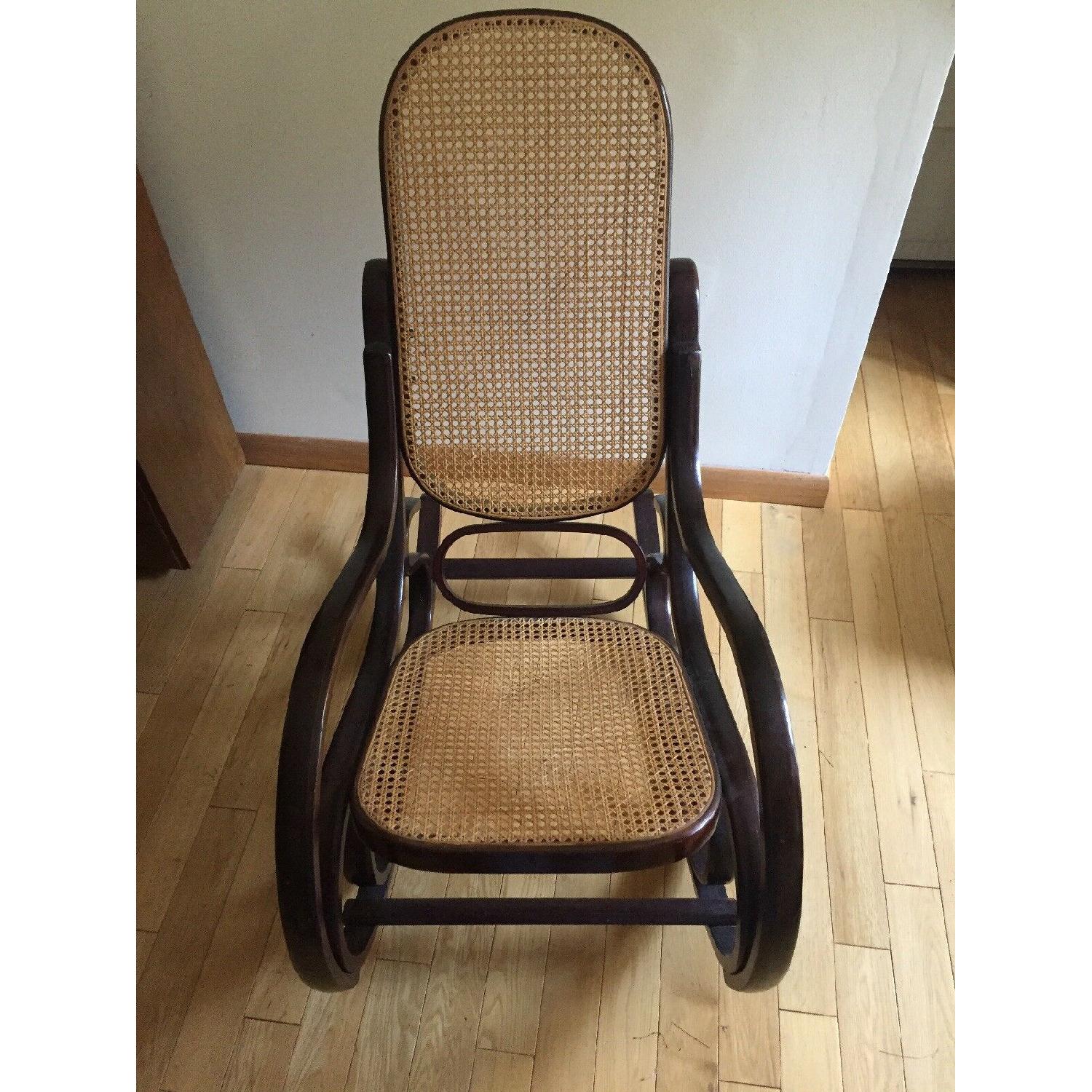 Antique Bentwood Caning Rocking Chair - image-10
