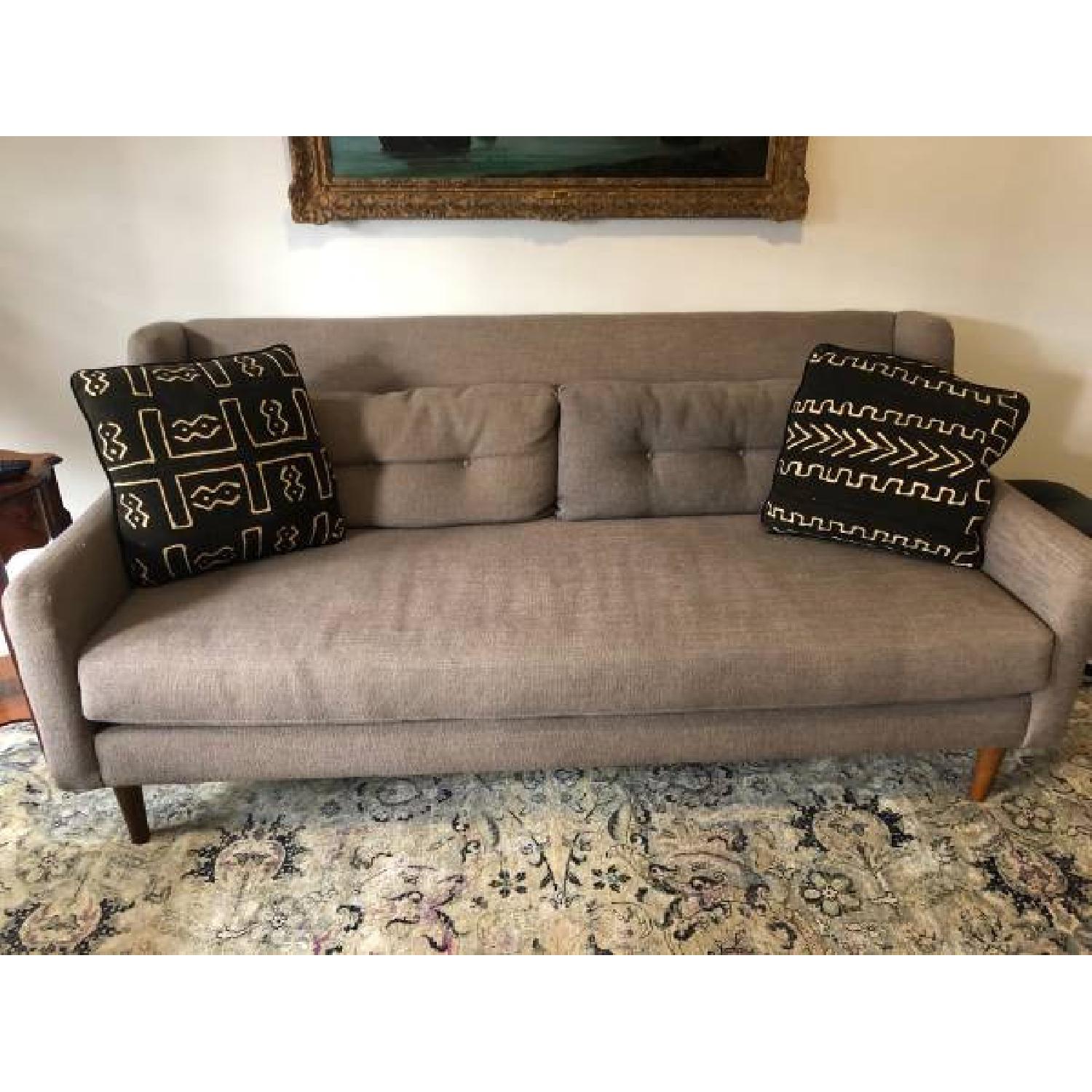 West Elm Grey Crosby Mid-Century Sofa - image-1