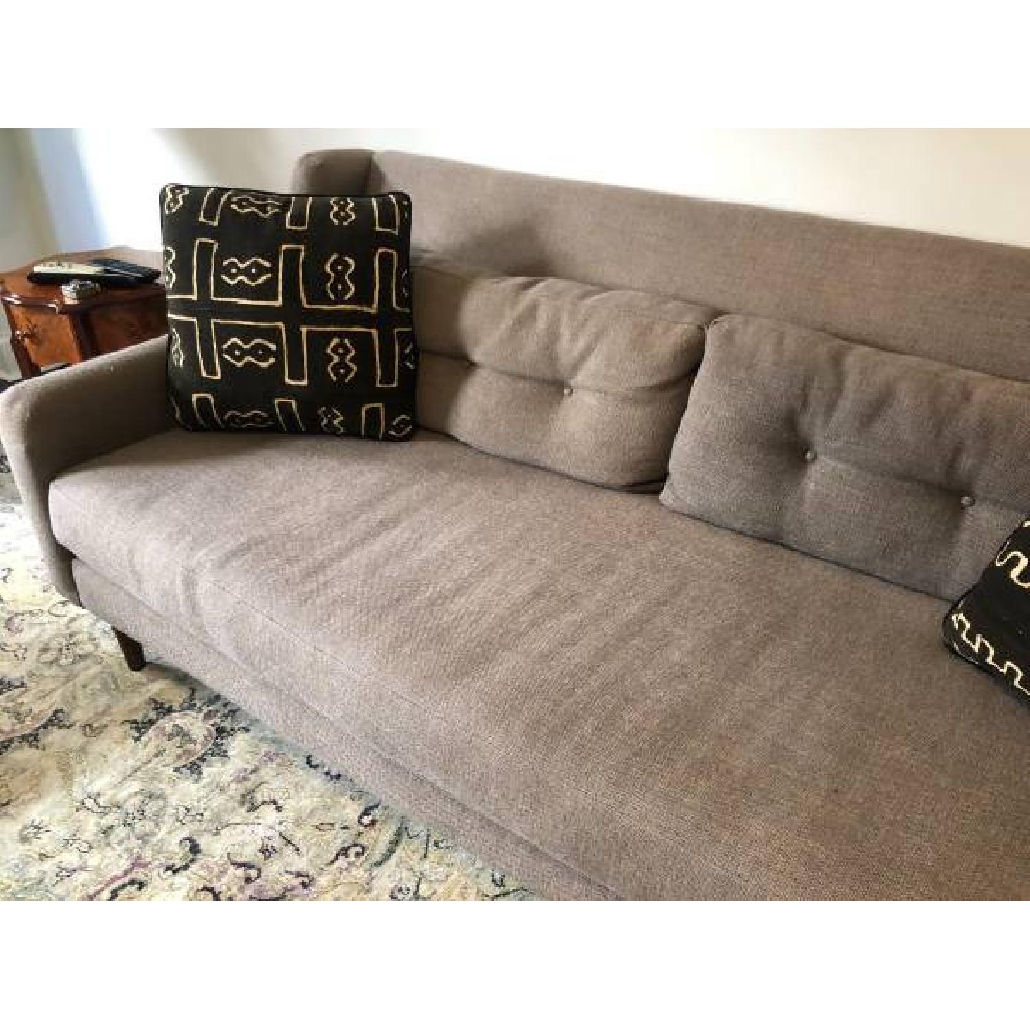 West Elm Grey Crosby Mid-Century Sofa - image-4