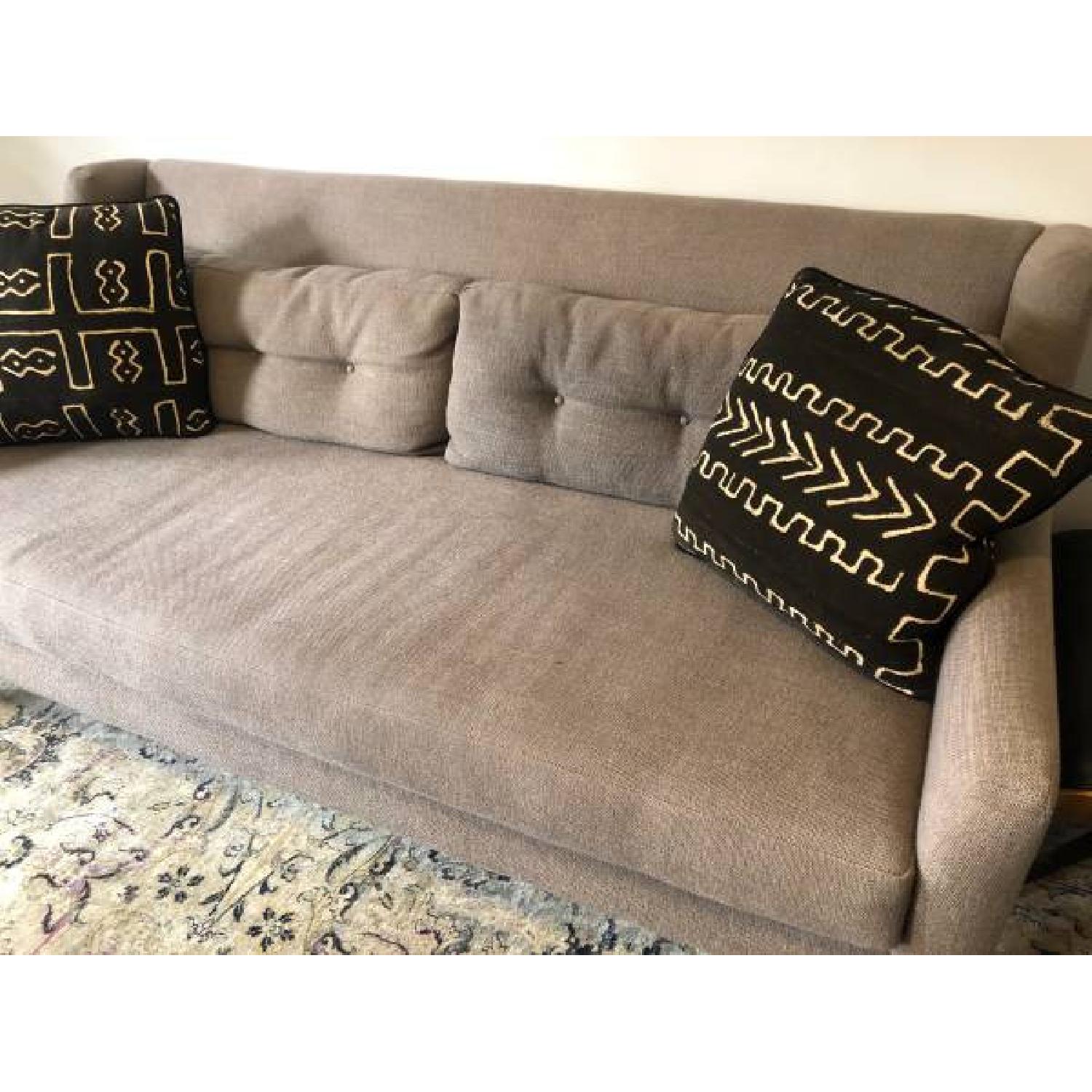 West Elm Grey Crosby Mid-Century Sofa - image-5