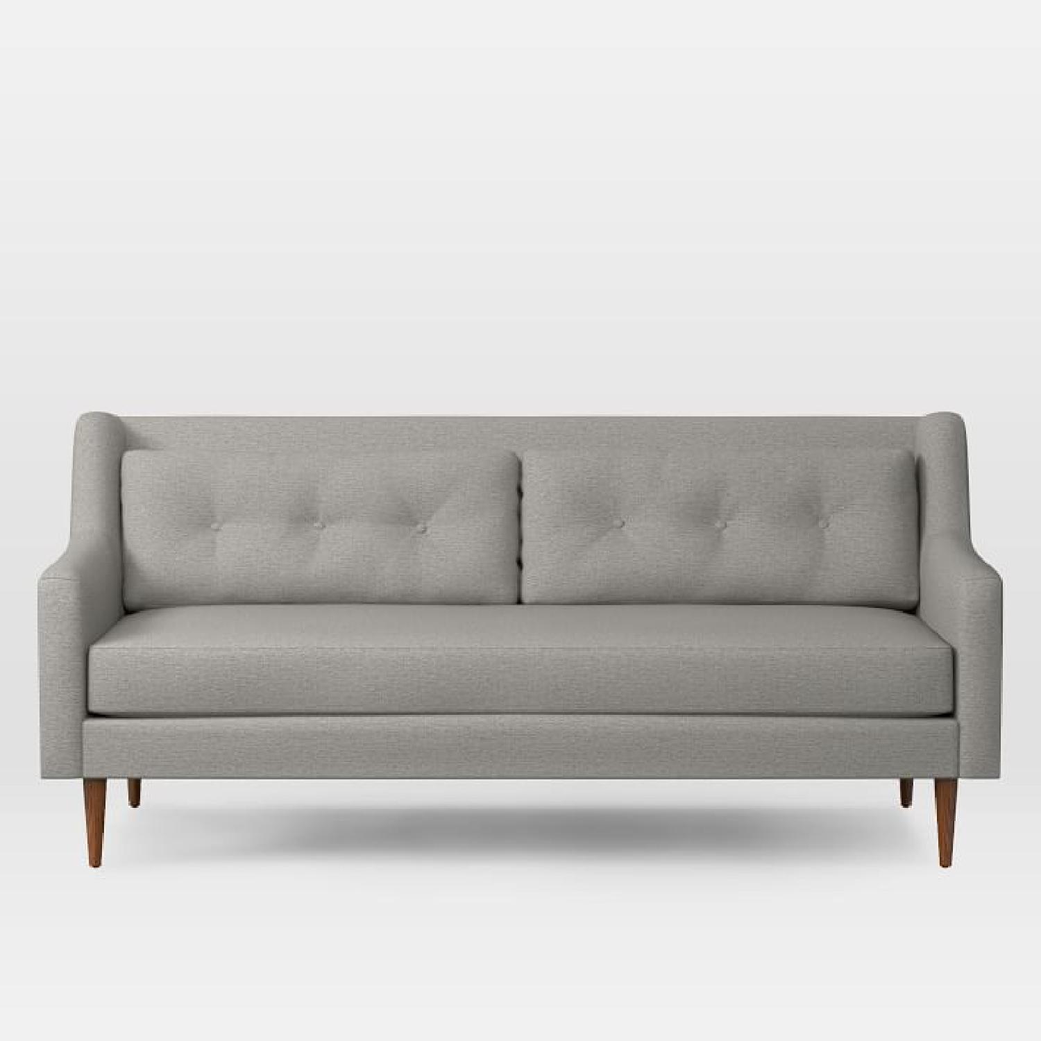 West Elm Grey Crosby Mid-Century Sofa - image-0