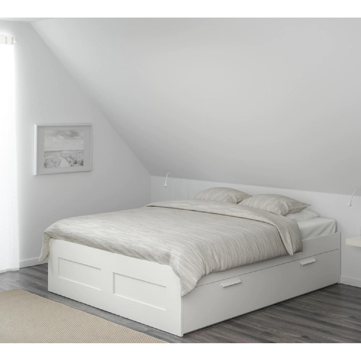 IKEA BRIMNES Full Bed Frame with Storage - image-1