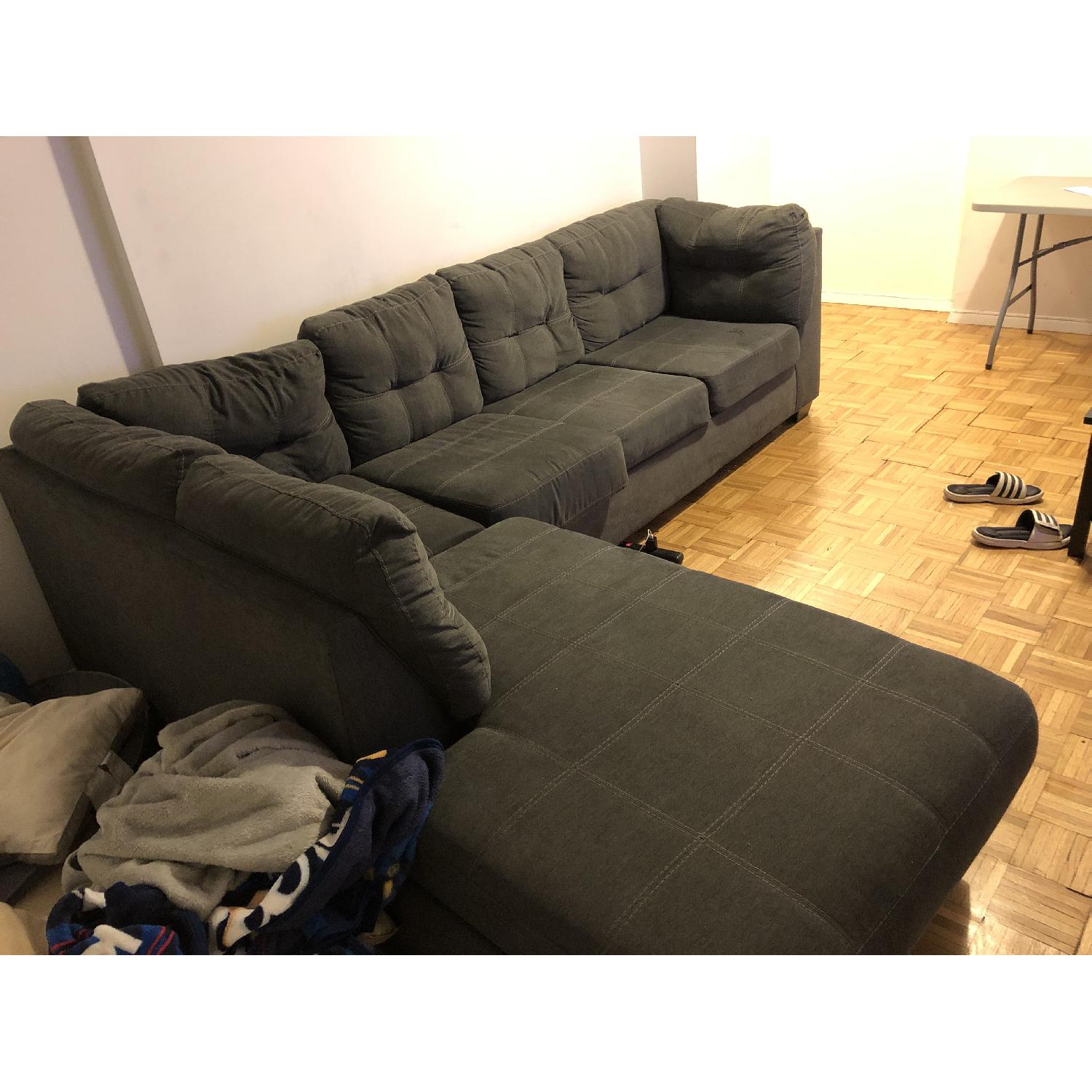 Jennifer Convertibles 2 Piece Sectional w/ Chaise - image-3