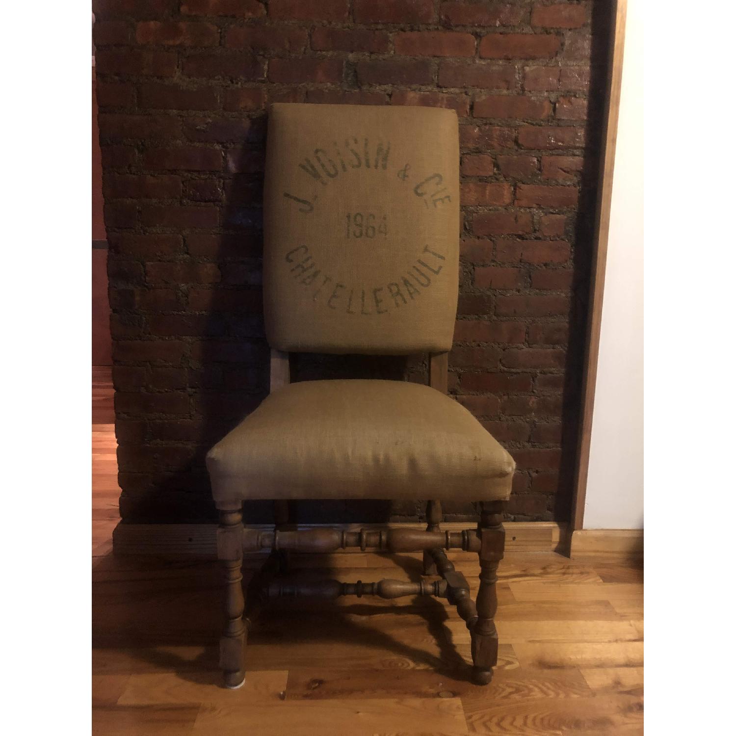 Restoration Hardware Burlap English Chairs - image-3