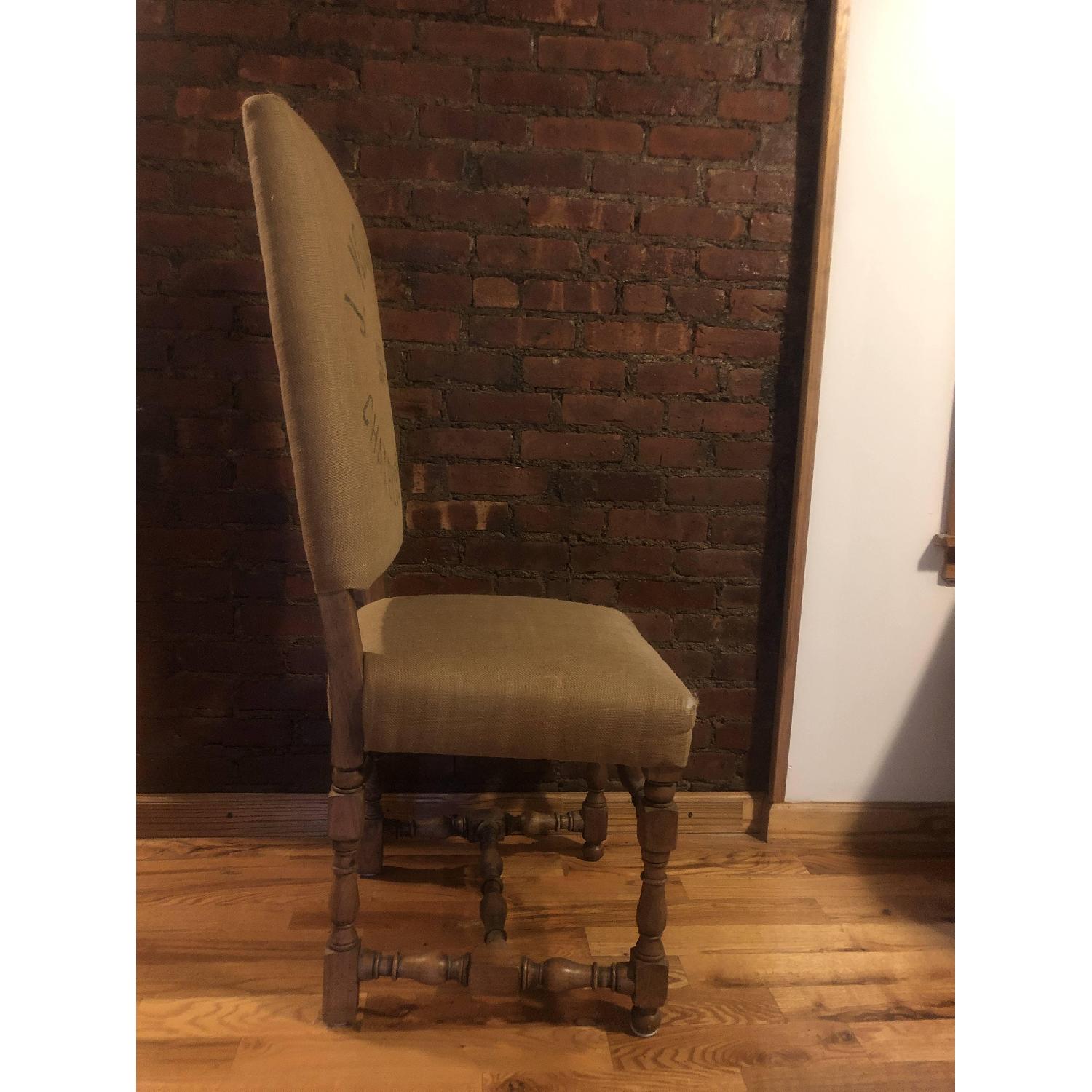 Restoration Hardware Burlap English Chairs - image-5